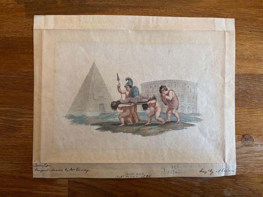 A Rare Set Of Four Regency Putti Stipple Engravings photo 1200.0
