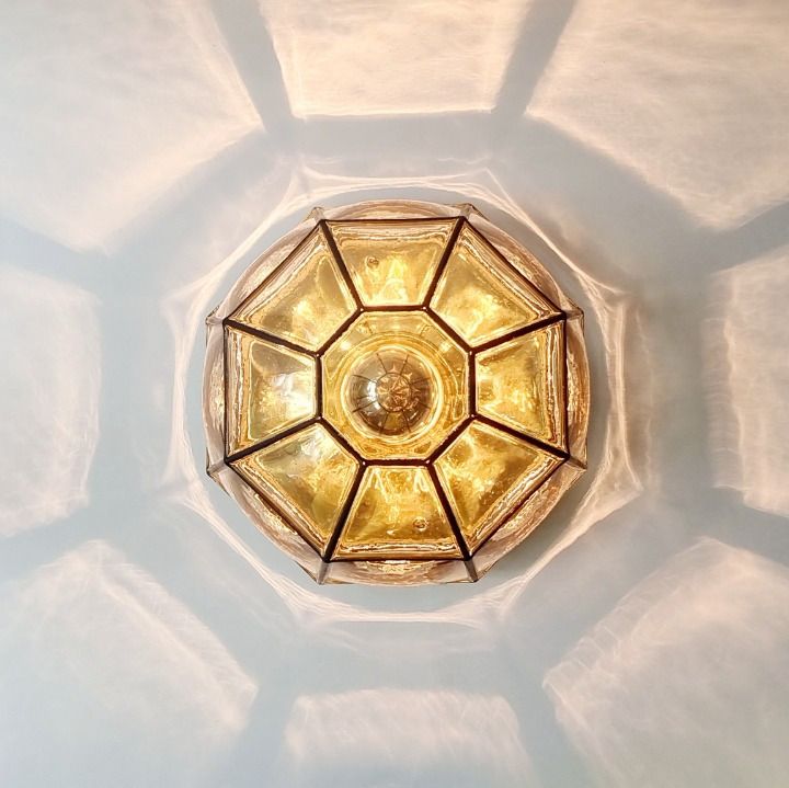 Mid Century Glass Ceiling Light From Limburg, Germany, 1960s/1970s photo vinterior