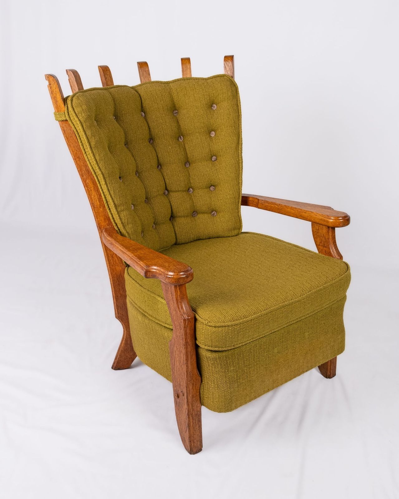Repos Armchair By Guillerme Et Chambron For Votre Maison, France, 1950s photo vinterior