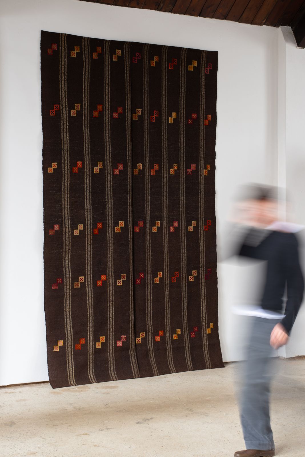 Vintage Flat Weave Turkish Wool And Goat Hair Kilim C1960 photo furniture