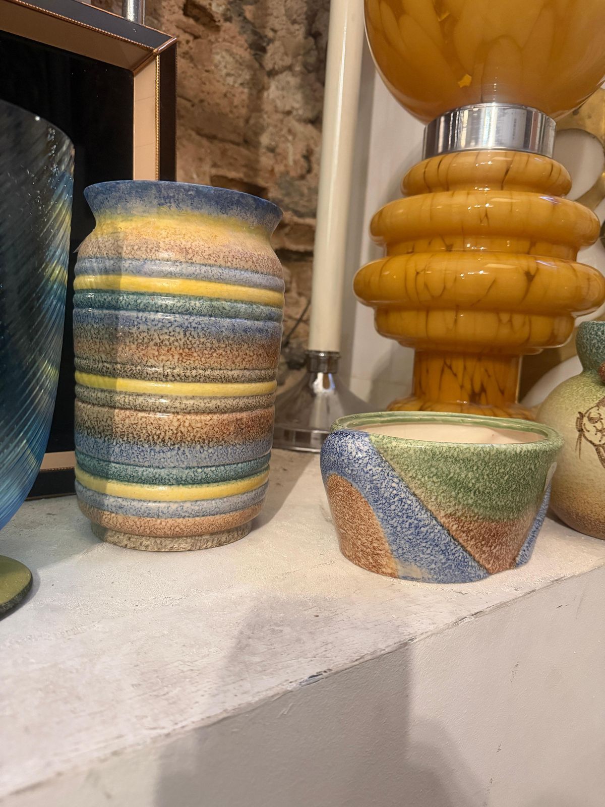 1930s Art Deco Futurist Ceramic Vase By Ceramiche Di Albisola photo buy