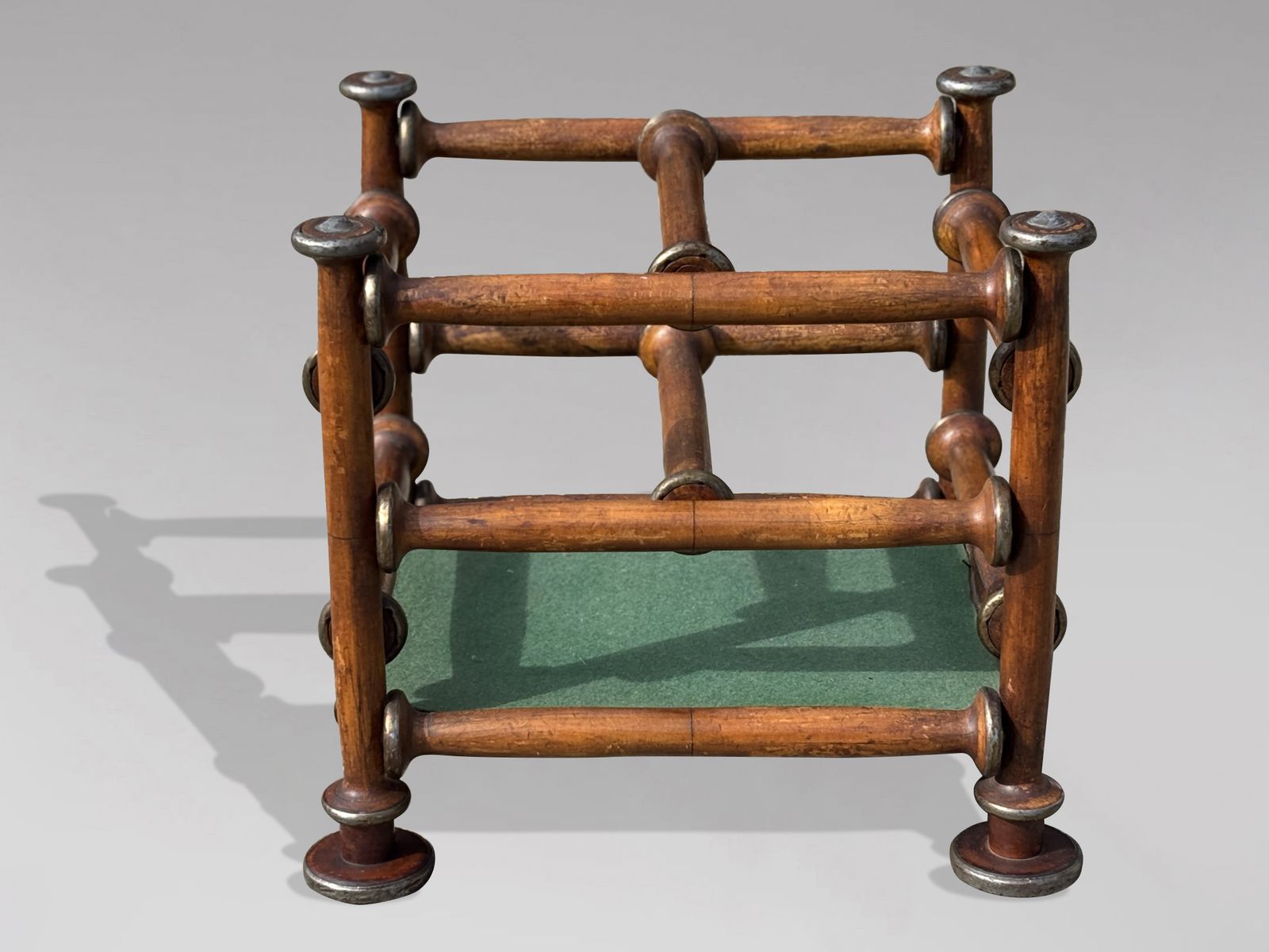 Late 19th Century Walnut Magazine Rack photo vinterior