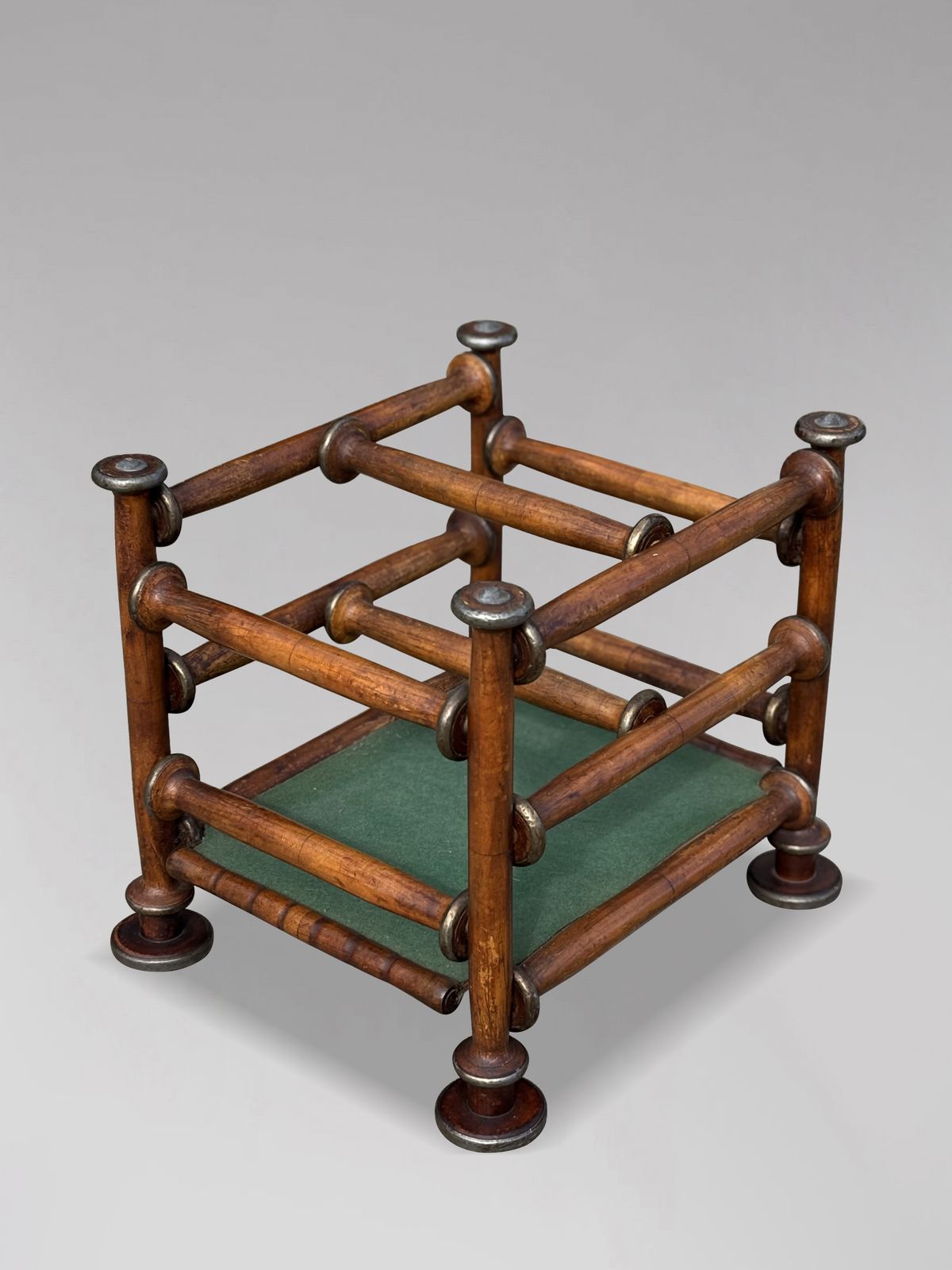 Late 19th Century Walnut Magazine Rack photo vintage