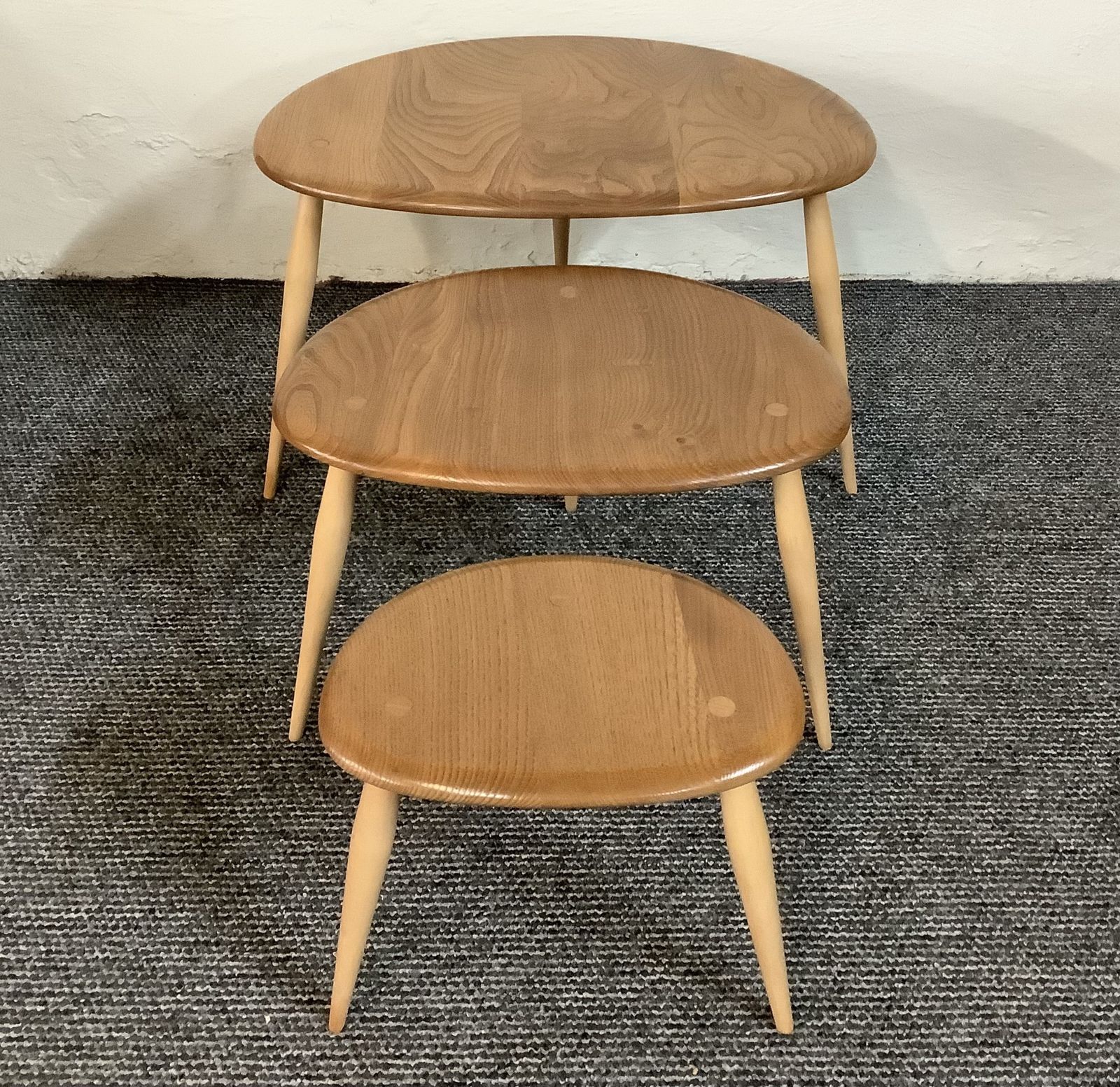 Ercol Windsor Nest Of Pebble Tables.