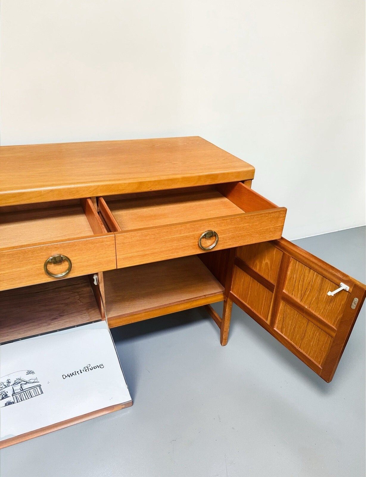 photo furniture Nathan Teak Sideboard Squares Range Mid Century Retro C1960s Rare