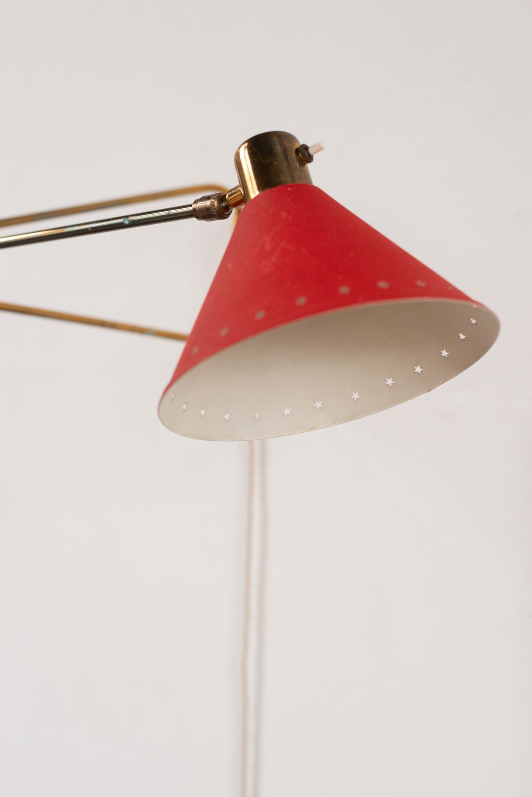 Brass And Metal Wall Light By Maison Lunel, France C1950 photo furniture