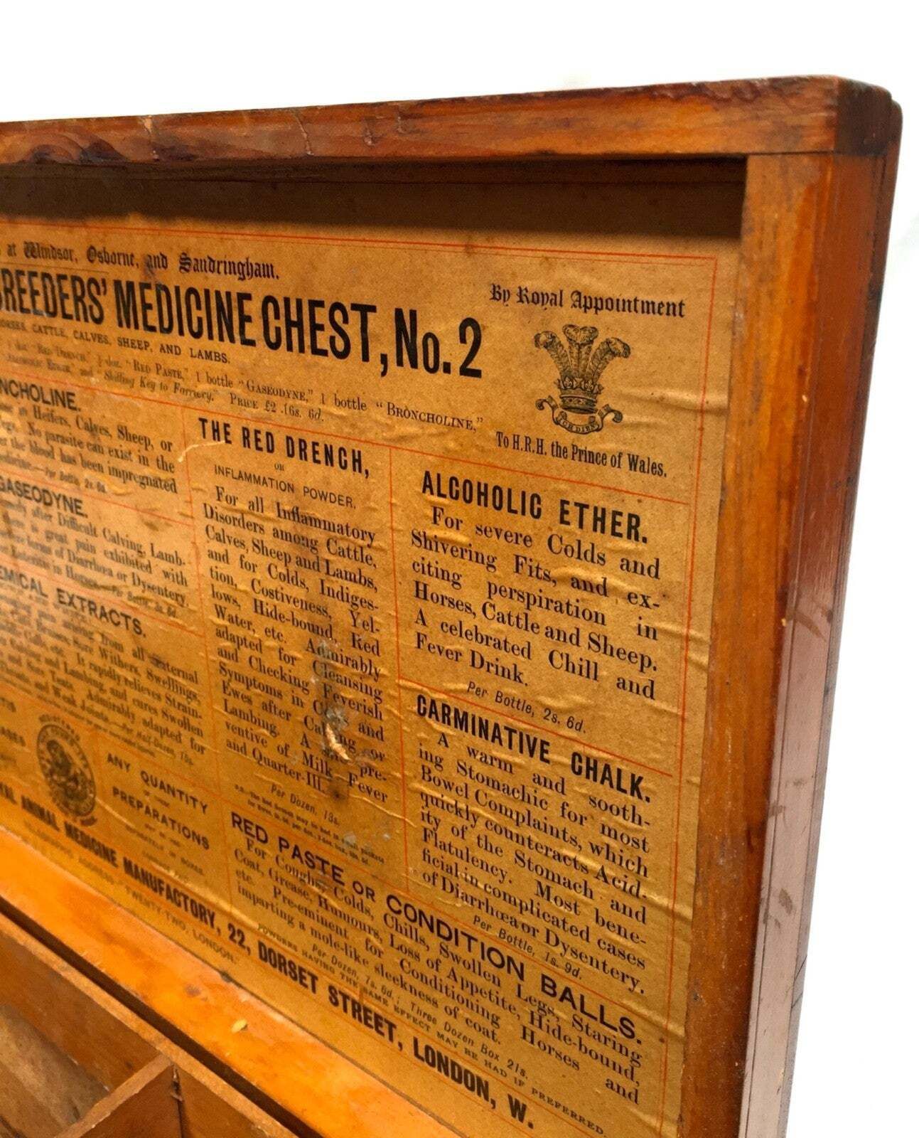 229.0 Antique Victorian Veterinary Vets Medicine Chest For Livestock Day Son & Hewitt photo