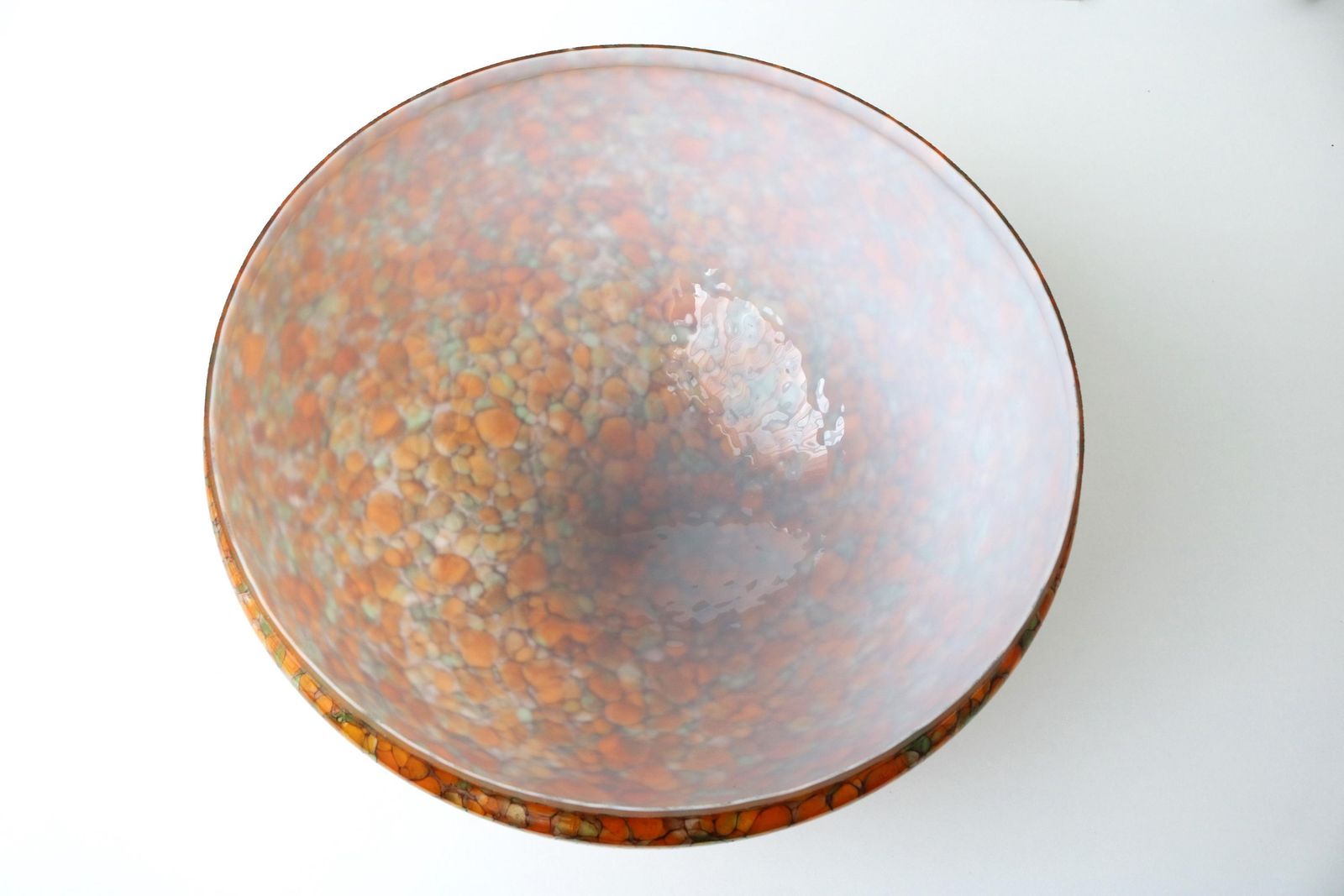 2621.0 Vintage Peill & Putzler Paddenstoellamp, Jaren 1970 – Grote Oranje Kunstglazen Tafellamp, Mid Century Modern, Duitsland photo