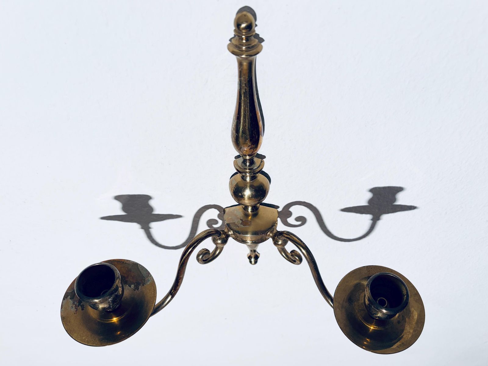 Two Brass Wall Chandeliers Piano Candle Holder / Victorian Hollywood Regency Decor photo Home Decor