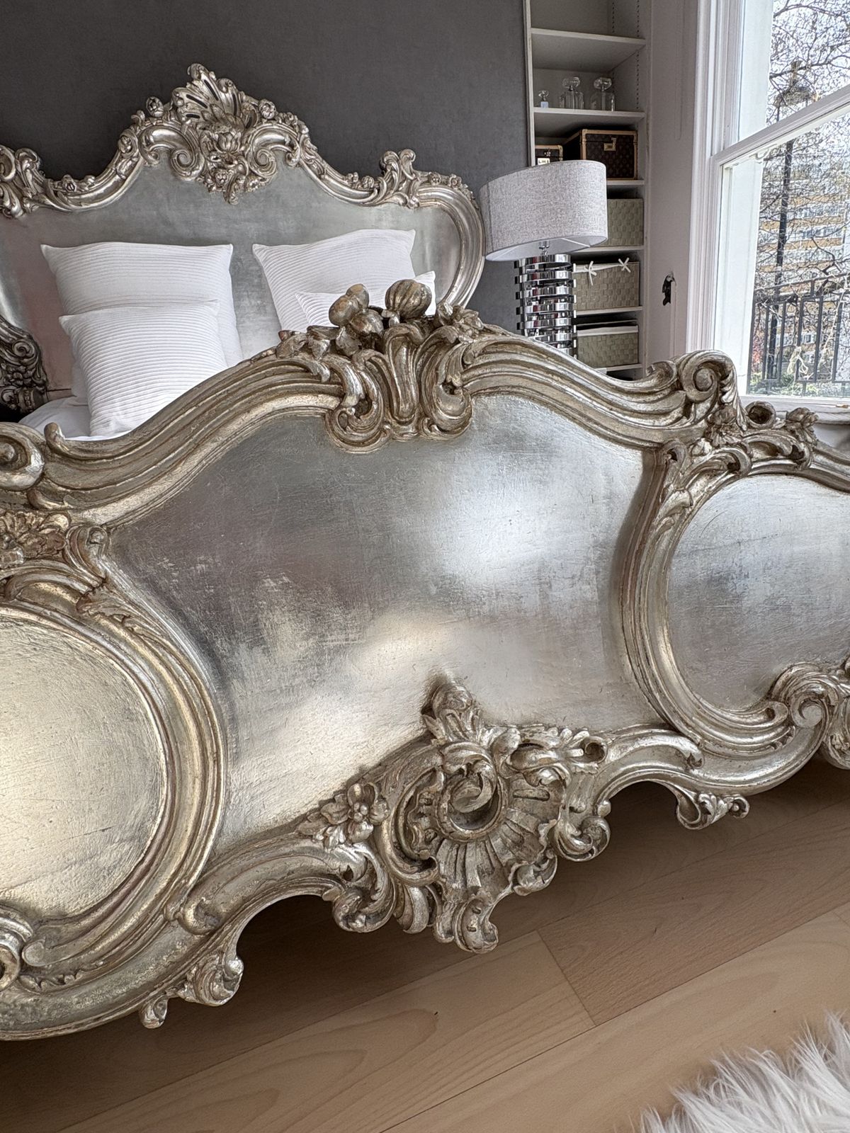 Liberty London Rococo Silver Leaf King Bed – Cherub Style” photo 1100.0