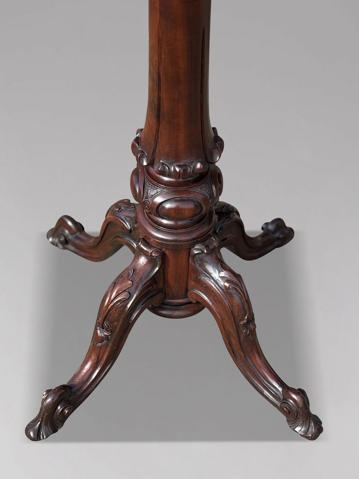19th Century Victorian Period Walnut Parquetry Tilt Top Occasional Table photo vintage
