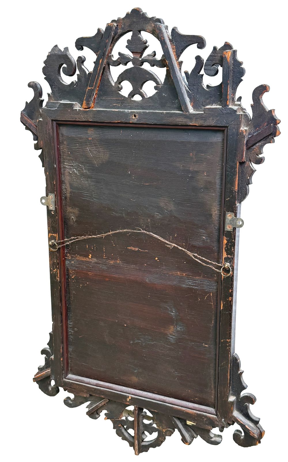 18th Century Georgian Walnut Wall Mirror (England, Circ 1760) photo vintage