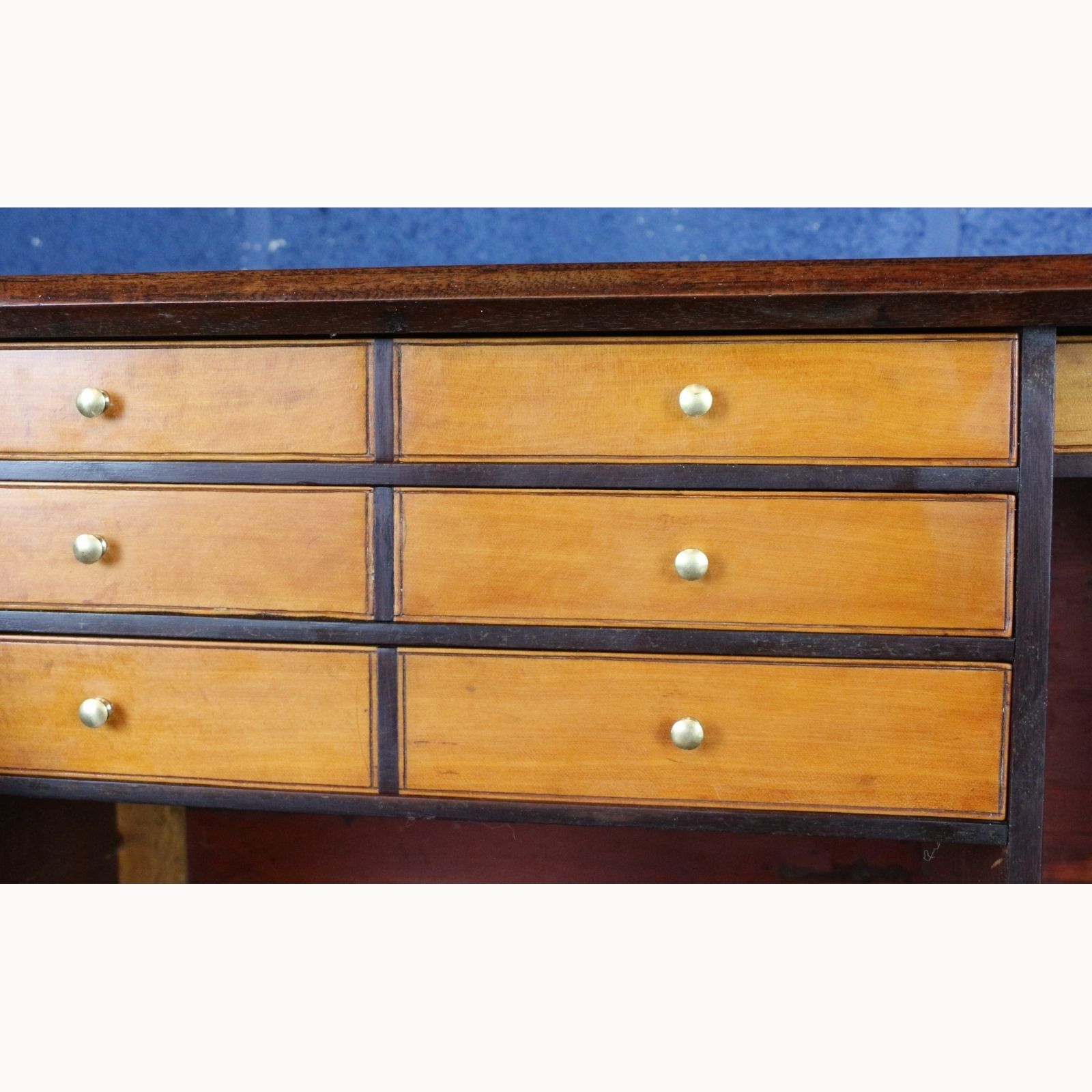 photo furniture A Georgian Mahogany Fall Front Bureau With Fitted Interior Raised On Bracket Feet