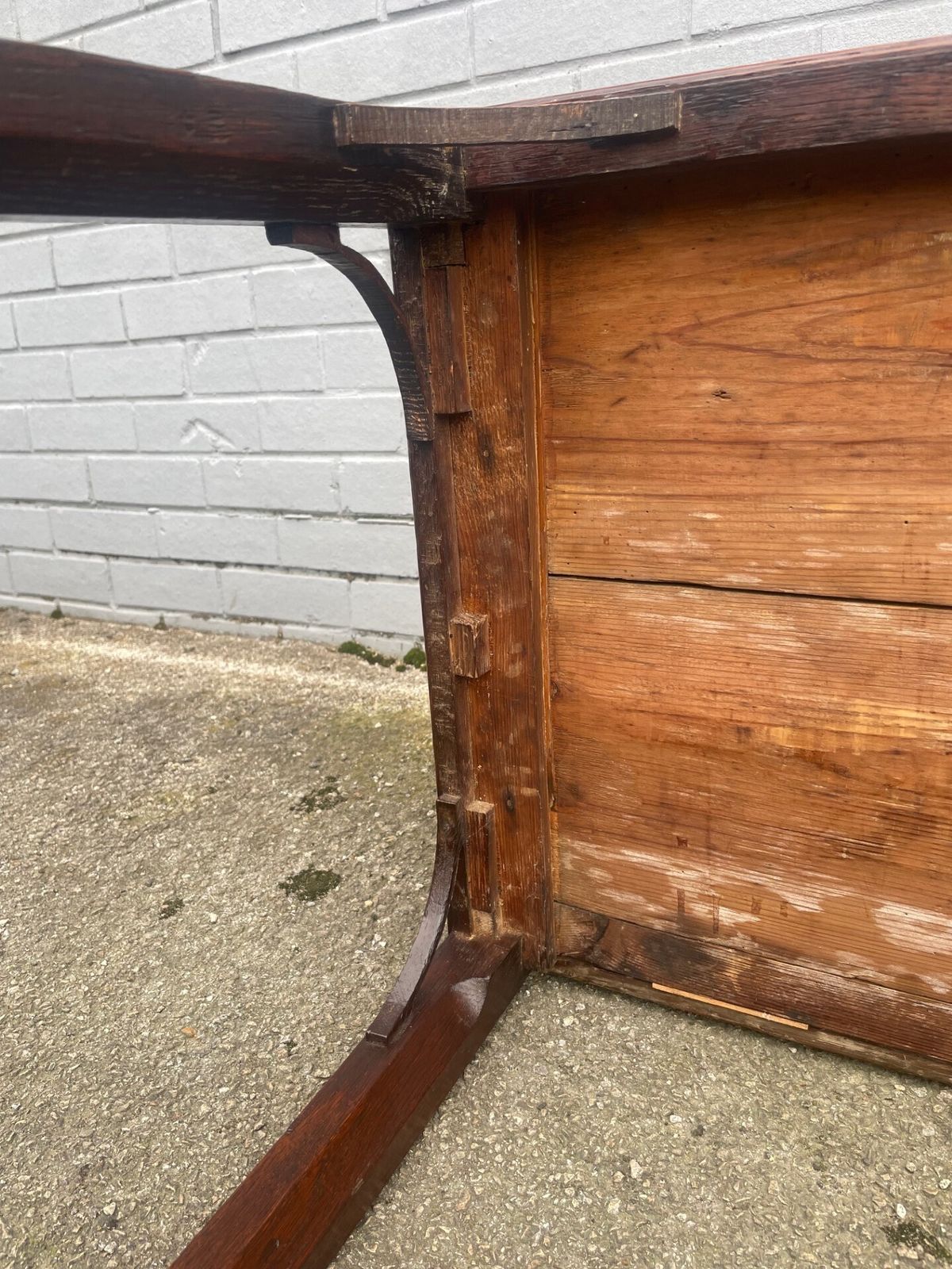 Antique Geo III Oak Side Table Lowboy photo furniture