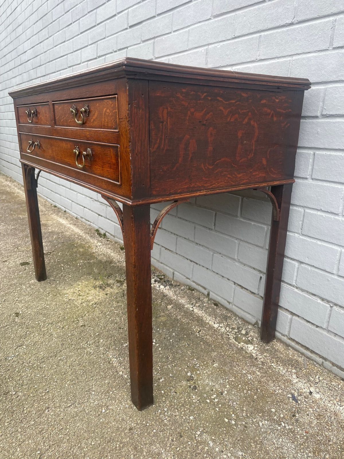 photo vinterior Antique Geo III Oak Side Table Lowboy