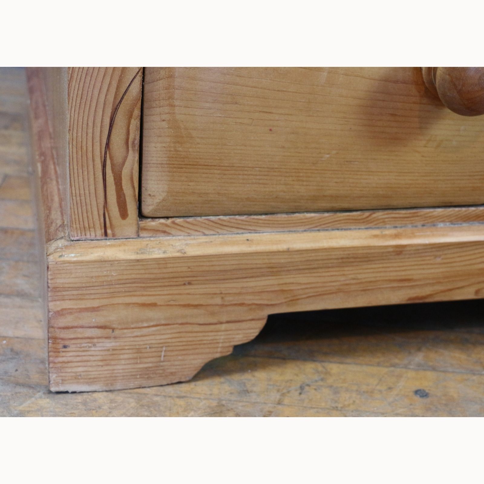 A Victorian Farmhouse Waxed Pine Two Over Two Graduated Chest Of Drawers photo vintage
