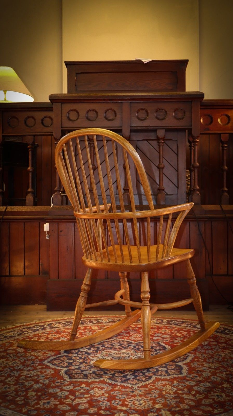 Furniture Stunning Georgian 18th Century Windsor Style Bow Spindle Back Rocking Chair 🚚 photo