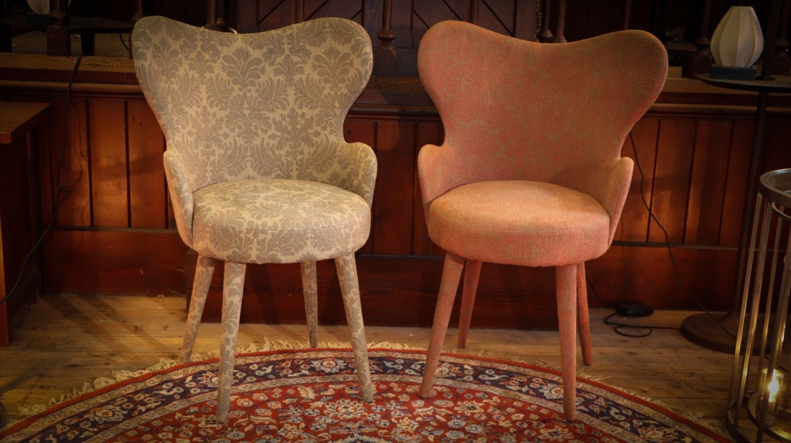 Superb Pair La Fibule Paris Kay Armchairs In Gorgeous Baroque Patterend Fabric🚚 photo Furniture