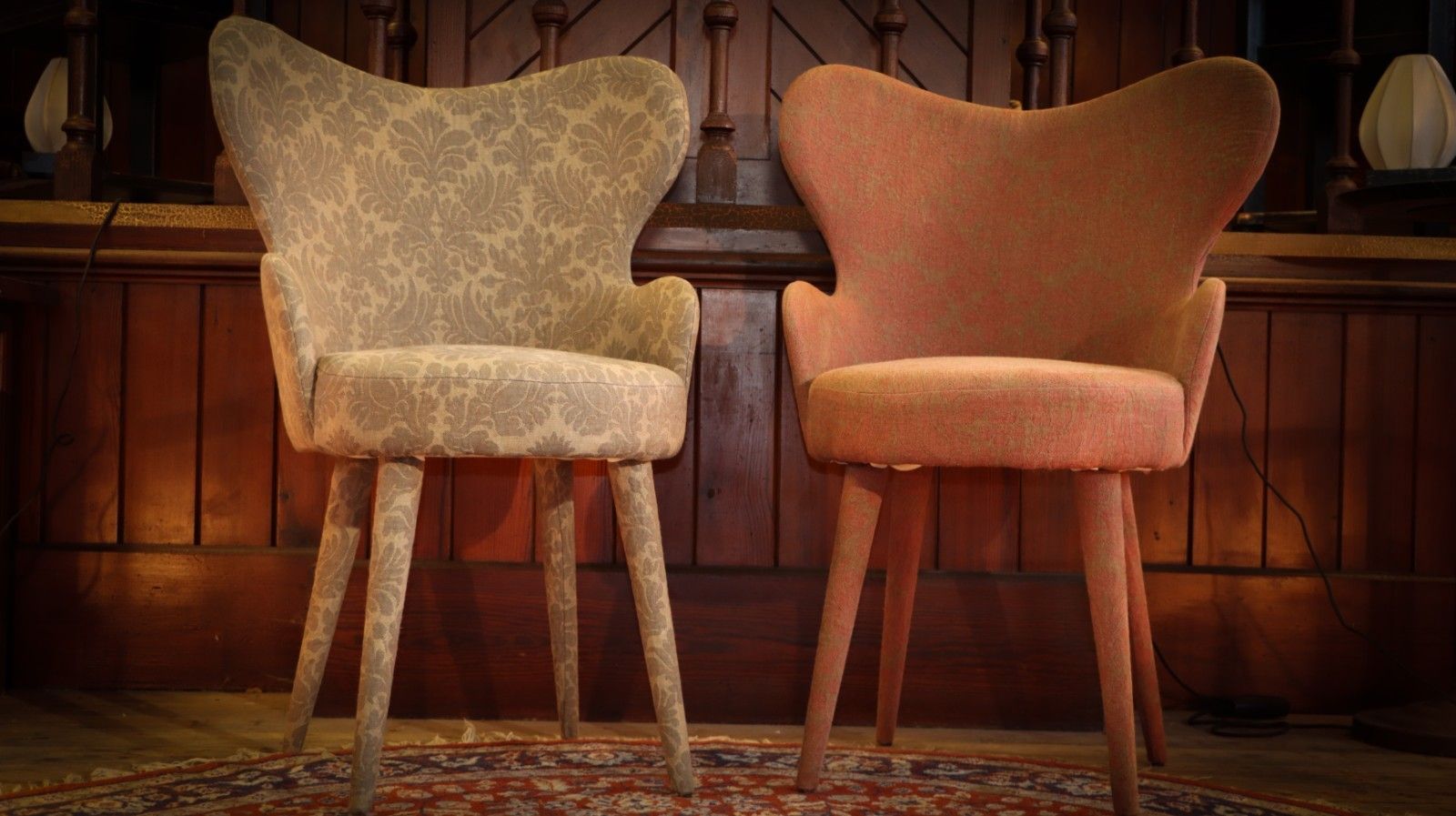 Superb Pair La Fibule Paris Kay Armchairs In Gorgeous Baroque Patterend Fabric🚚 photo 899.0