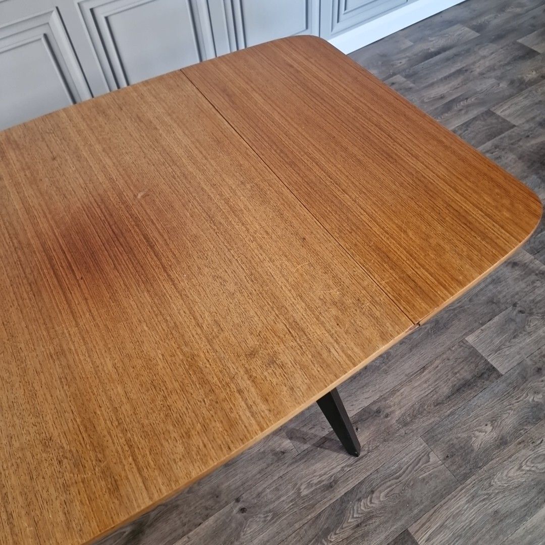Vintage Table & Chairs G Plan Tola & Black Drop Leaf Dining Retro Mid Century photo vintage