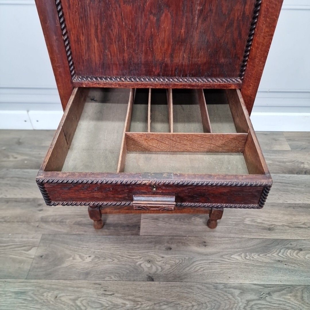 photo furniture Antique Pot Table Cupboard Wooden Barley Twist Cabinet Cutlery Sewing Bedside