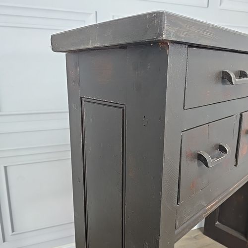 Rustic Reclaimed Console Table Solid Wooden Hall Vintage Drawers Primitive photo Furniture