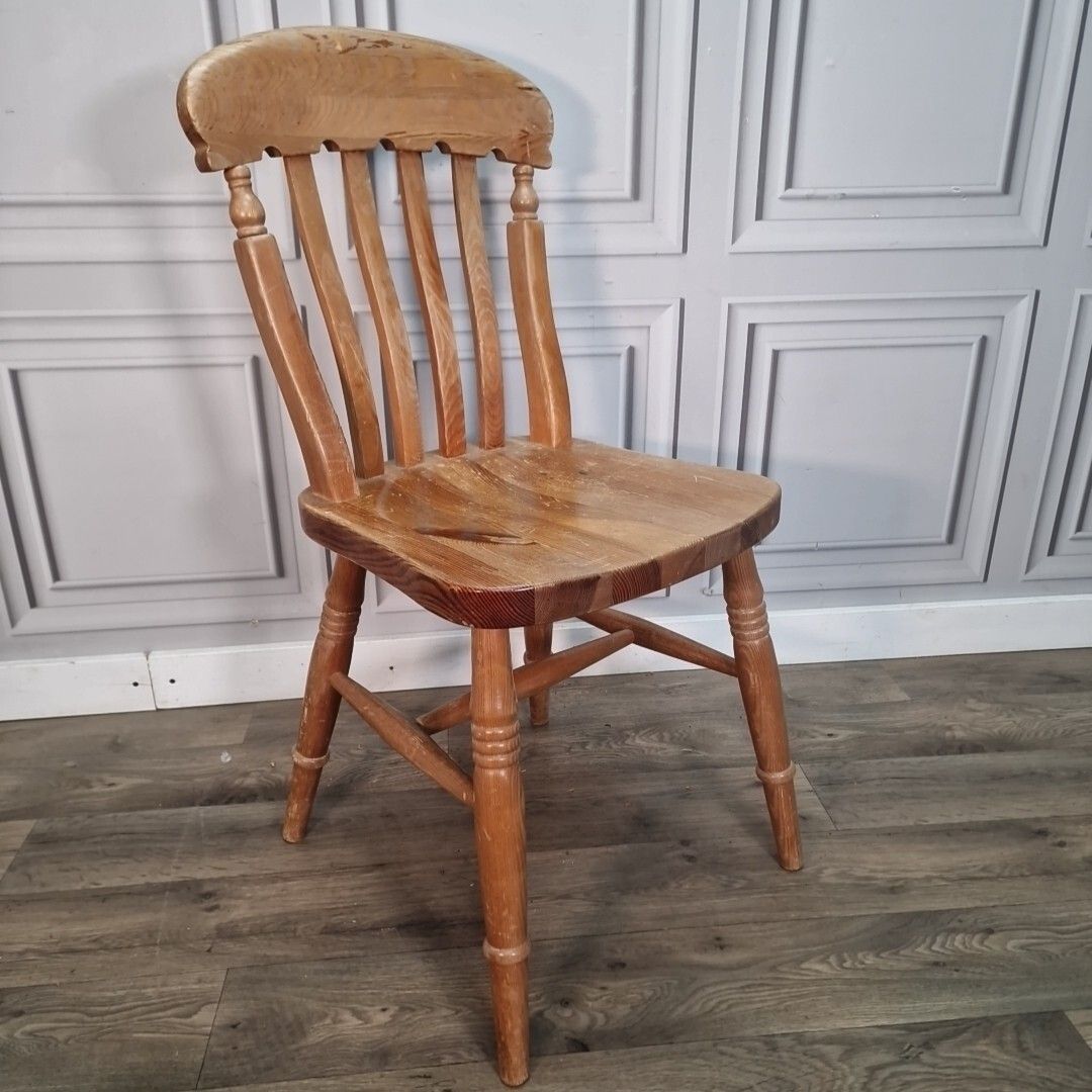 Antique Victorian Rustic Chair Turned Farmhouse Country  Solid Wooden Seat photo furniture