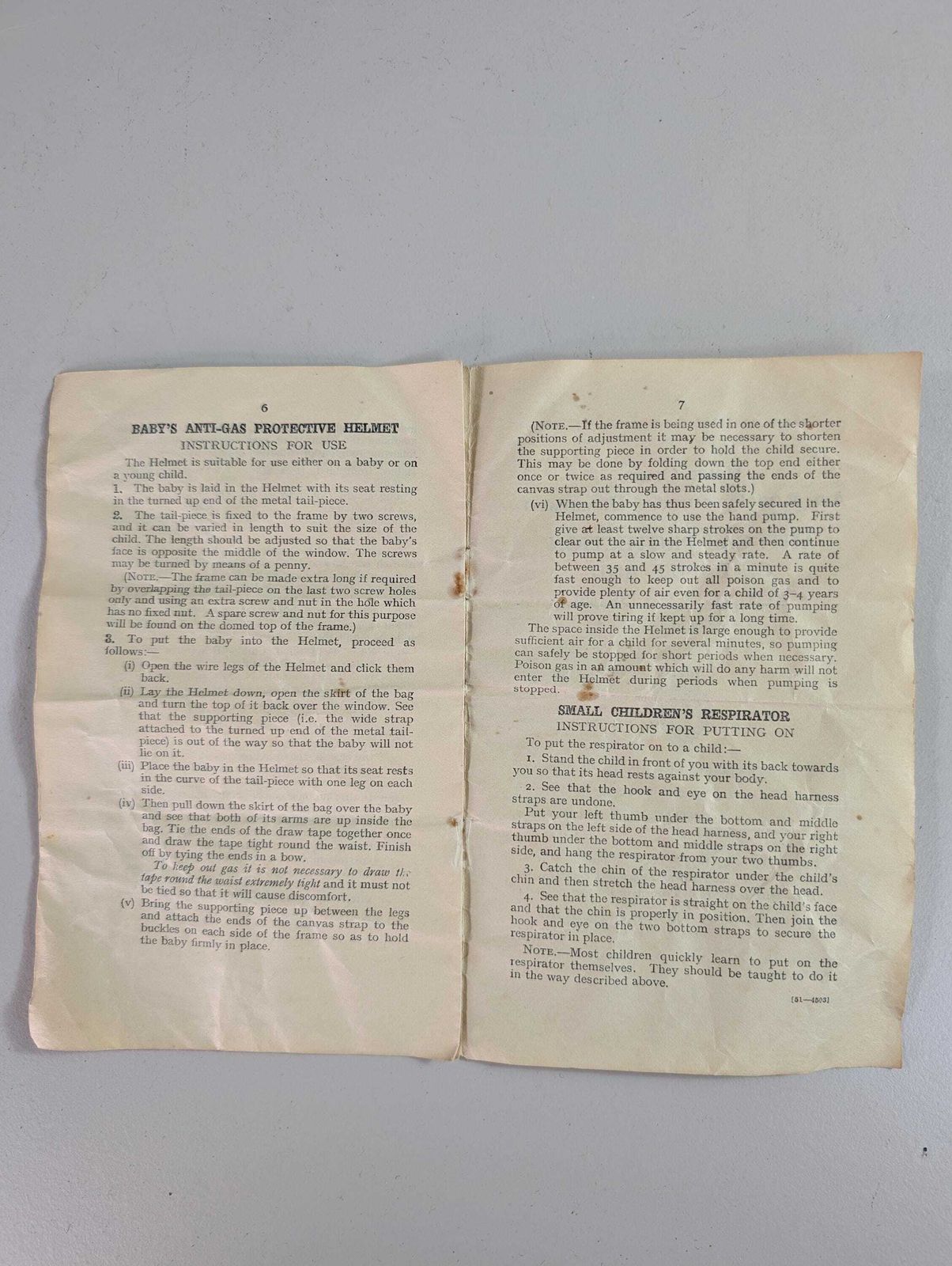 photo furniture Ww2 Children's Gas Mask Respirator 'Mickey Mouse', Boxed With Very Rare Instructions, British 1941