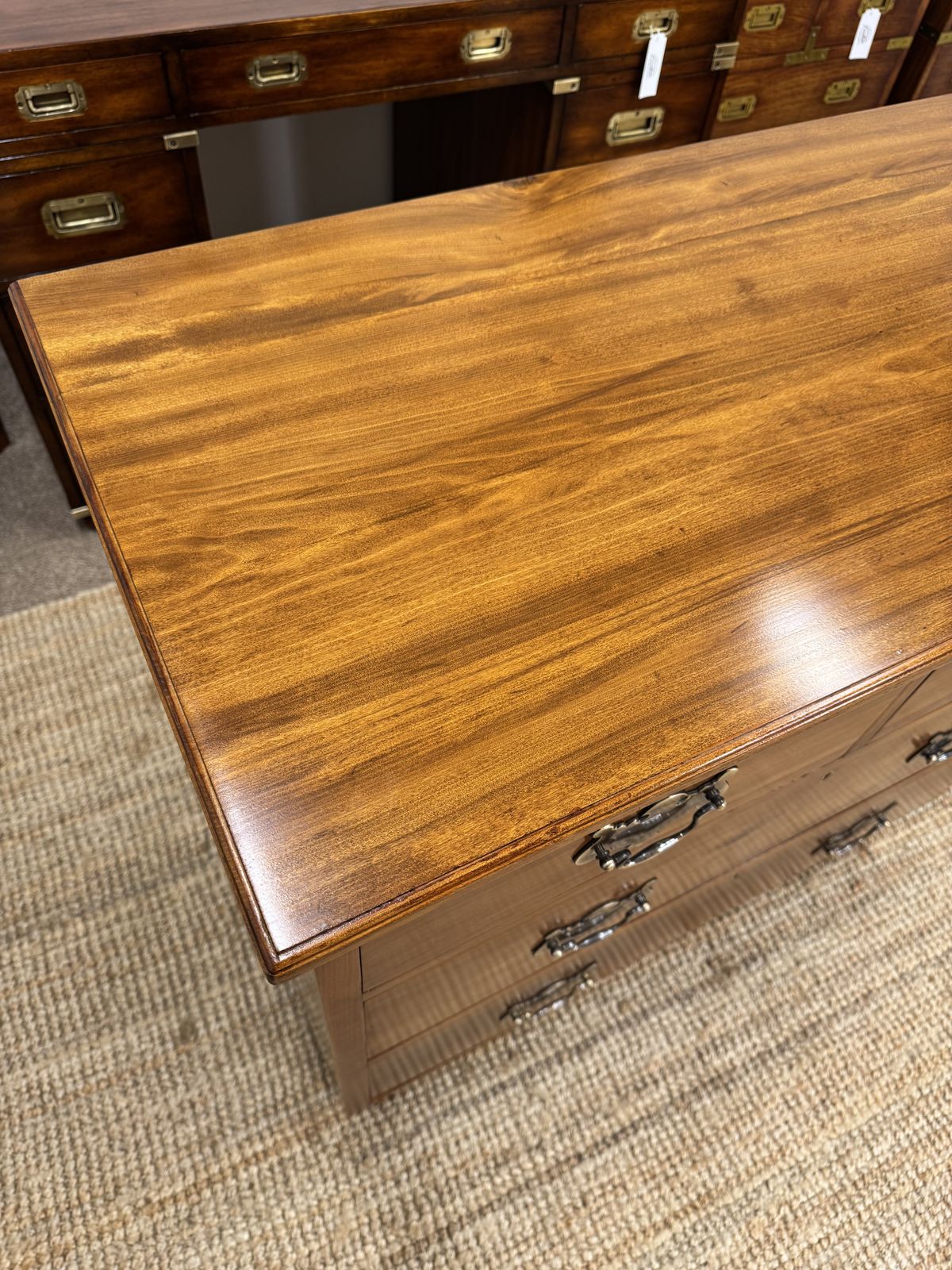 Edwardian Golden Satin Chest Of Drawers photo for sale