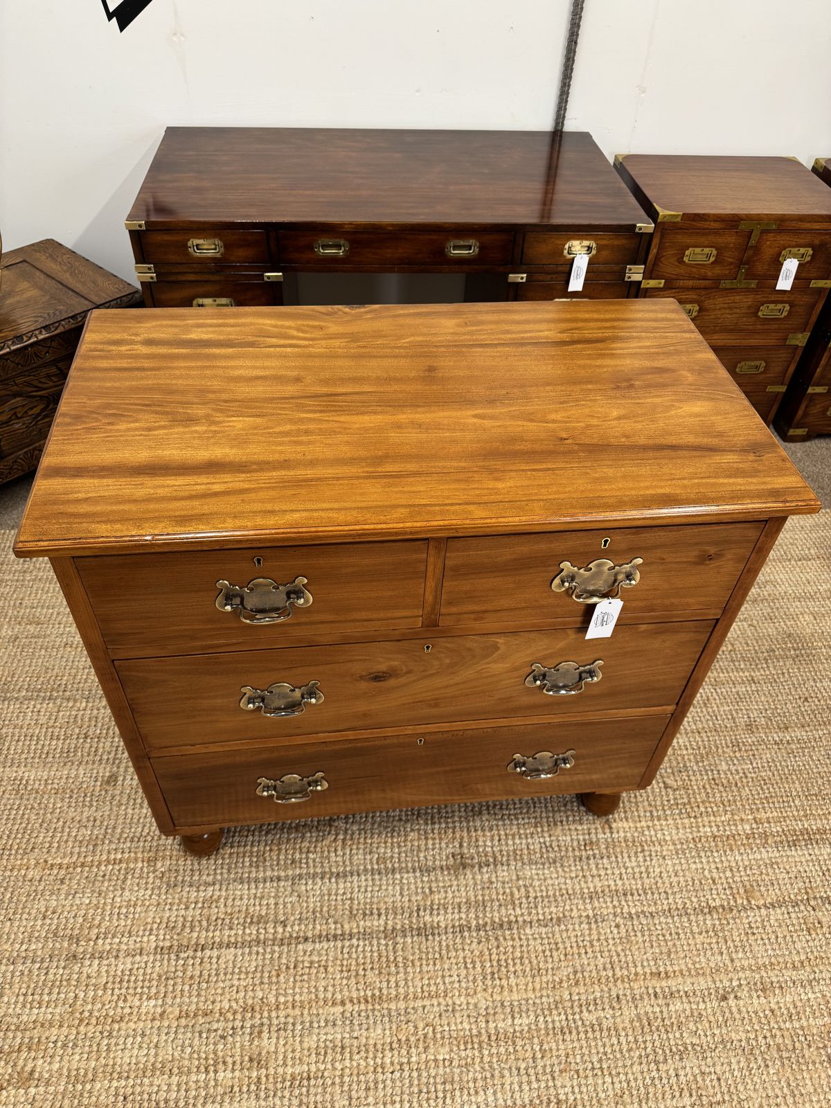 Edwardian Golden Satin Chest Of Drawers photo buy