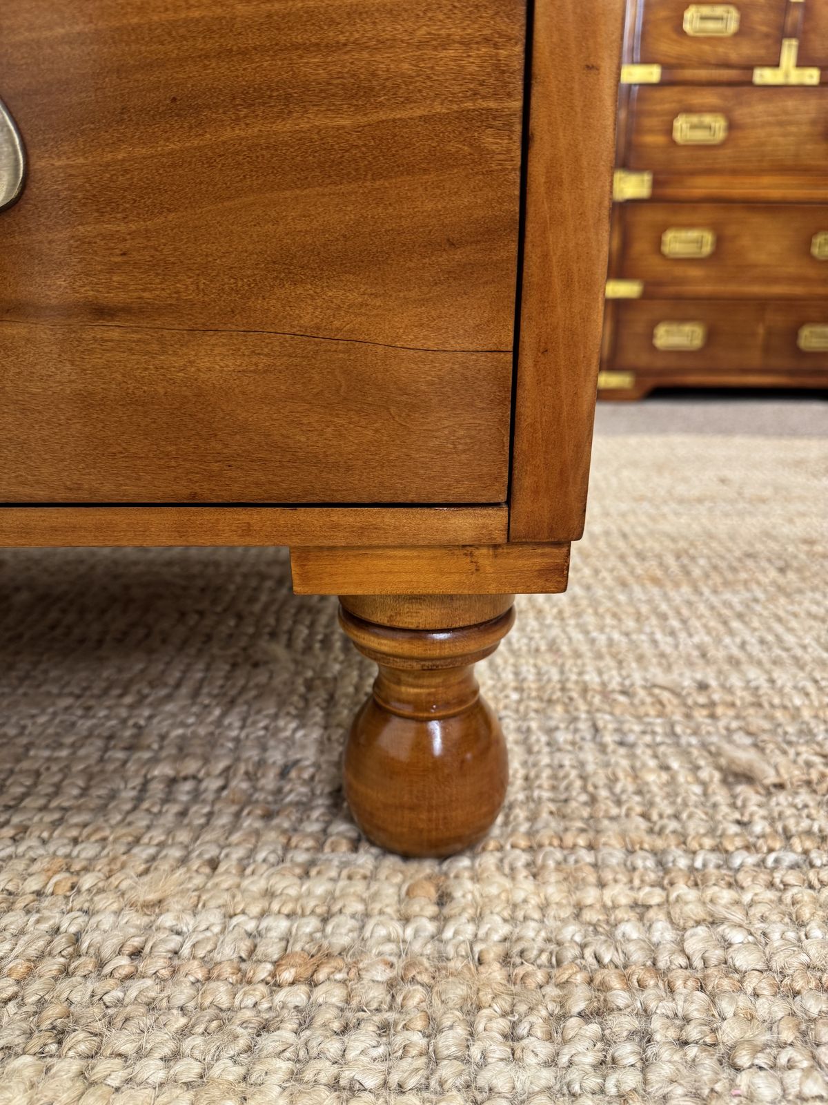 900.0 Edwardian Golden Satin Chest Of Drawers photo