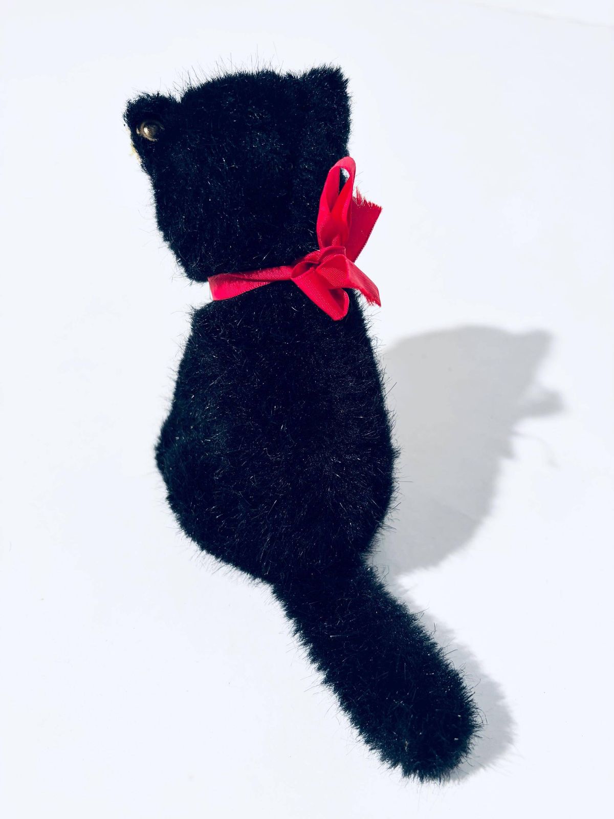 Steiff Black Stuffed Tom Cat Toy Pussy / Vintage 1980s Toy photo 94.0