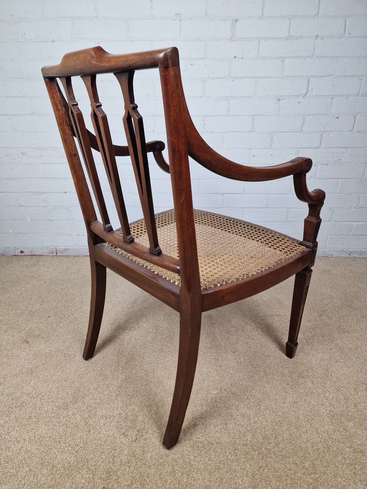 photo for sale Georgian Mahogany Open Armchair   Sheraton Period C.1795