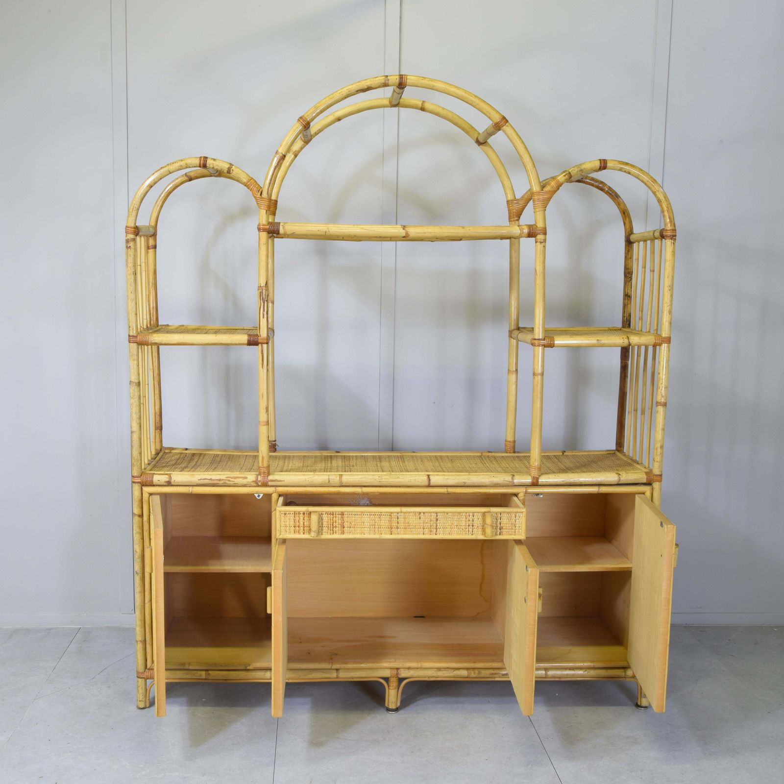 Viavai Del Sud Cabinet In Bamboo And Rattan 1960s photo Furniture