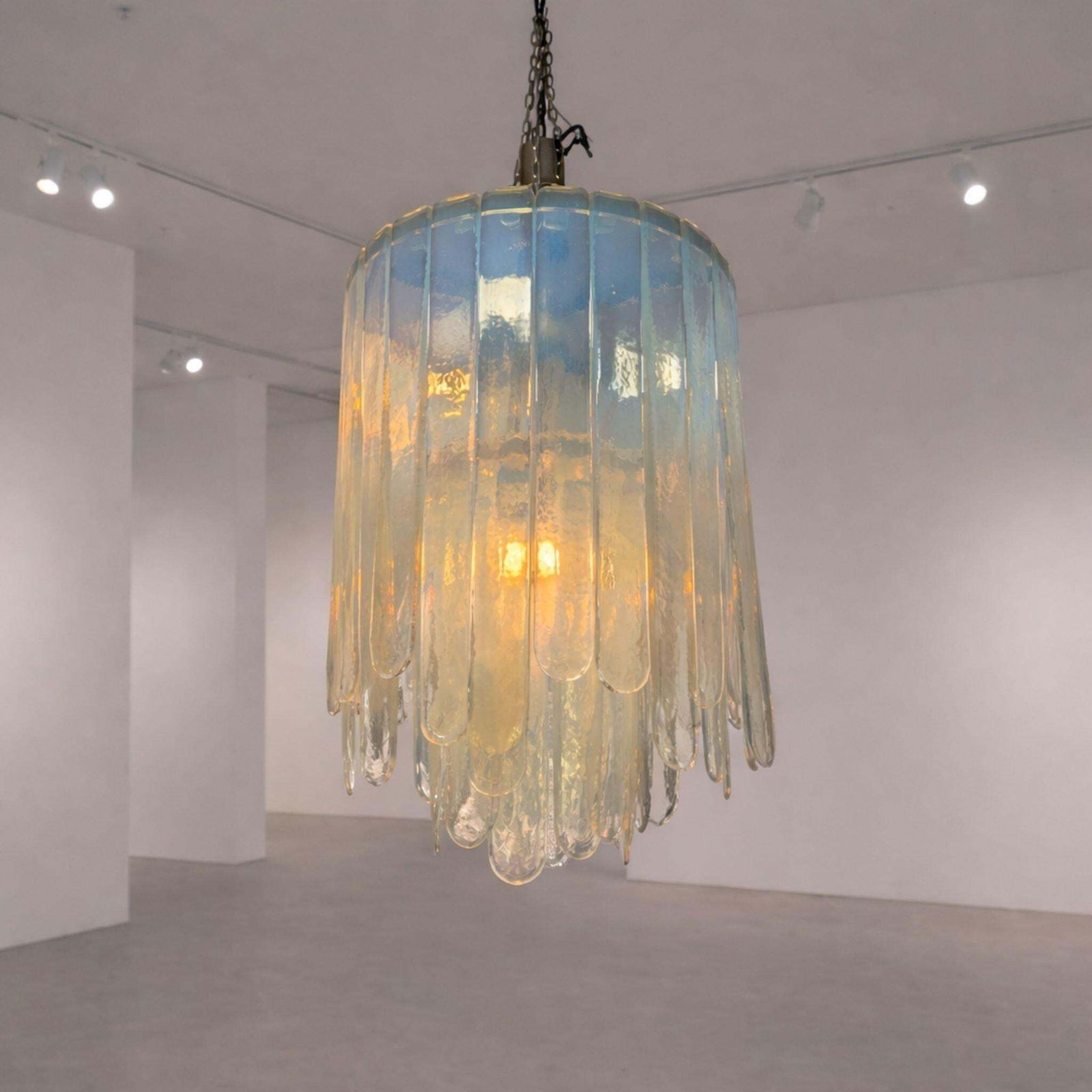 Cascade Chandelier Opalescent Murano Glass By Carlo Nason For Mazzega, 1970 photo buy