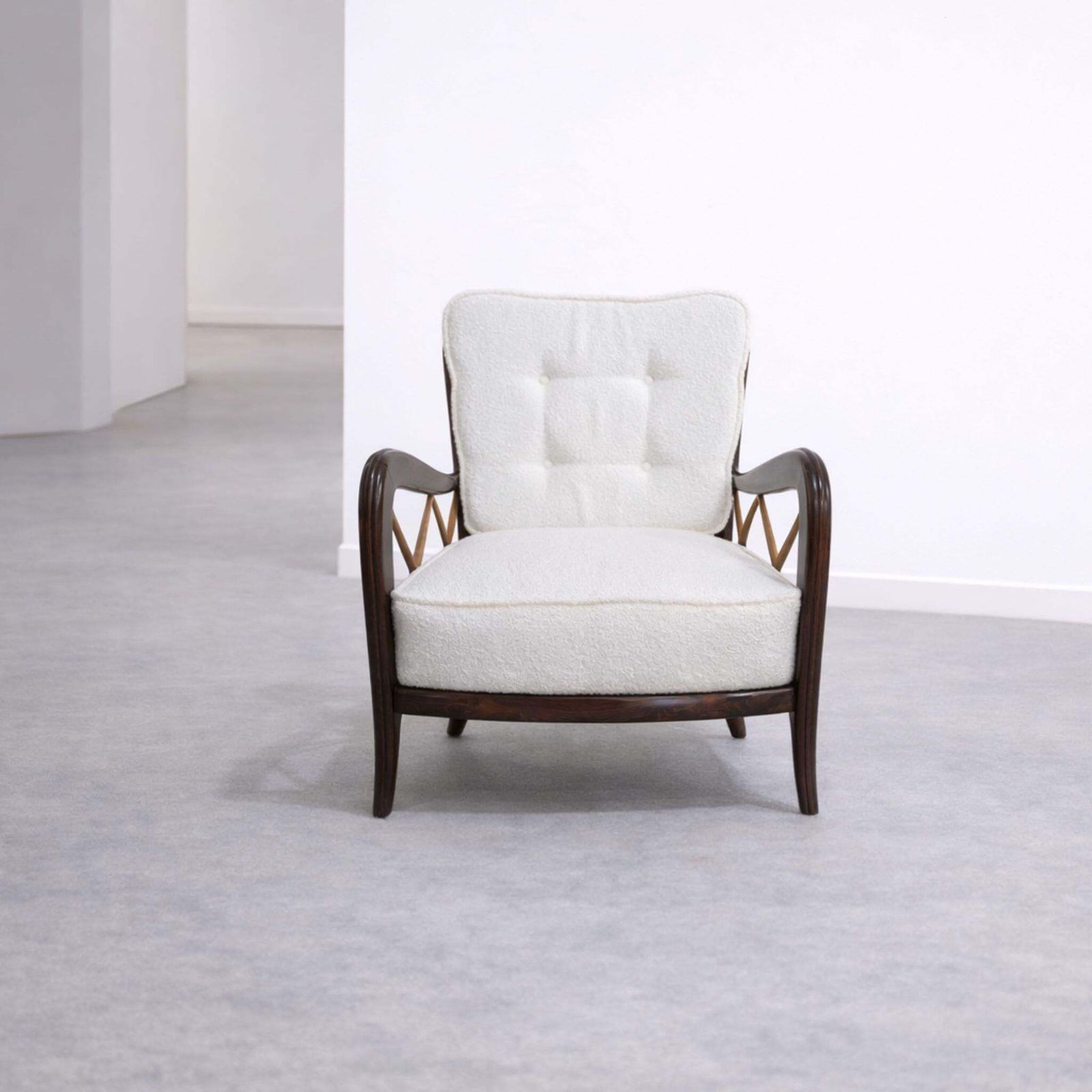 Pair Of Mid Century Armchairs In The Style Of Paolo Buffa, Italy 1940s photo 5817.0