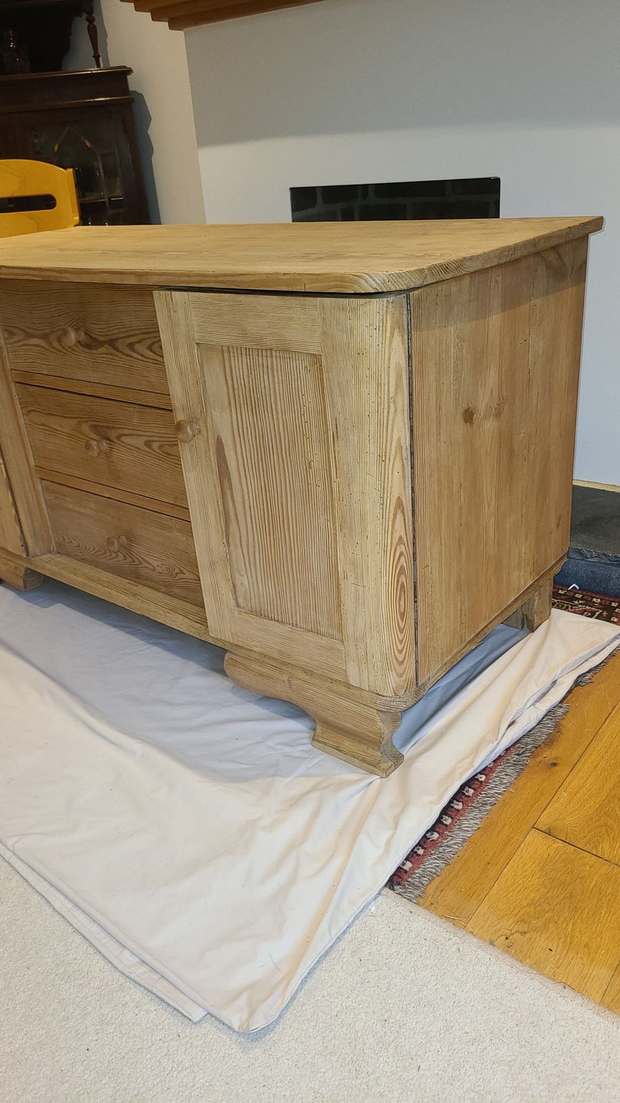 Antique German Pine Commode Dresser With Drawers And Cupboards photo buy