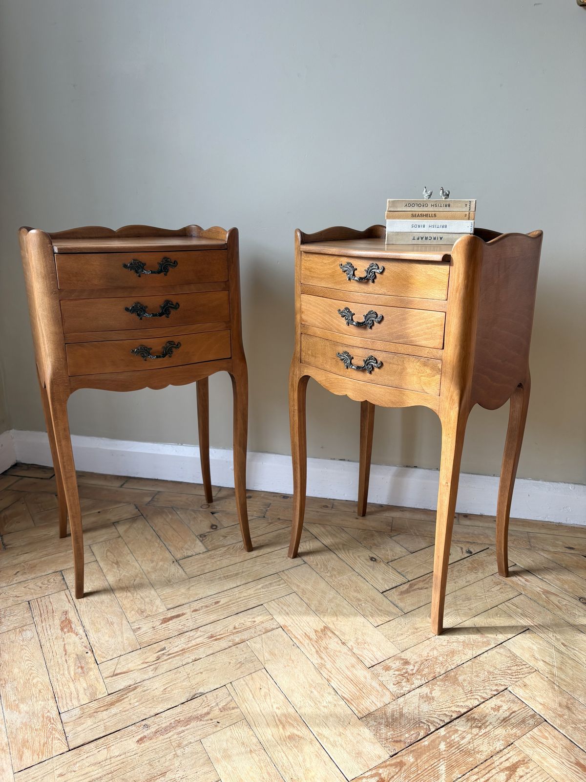photo for sale Antique French  Louis XV Pair Of Bedside Tables
