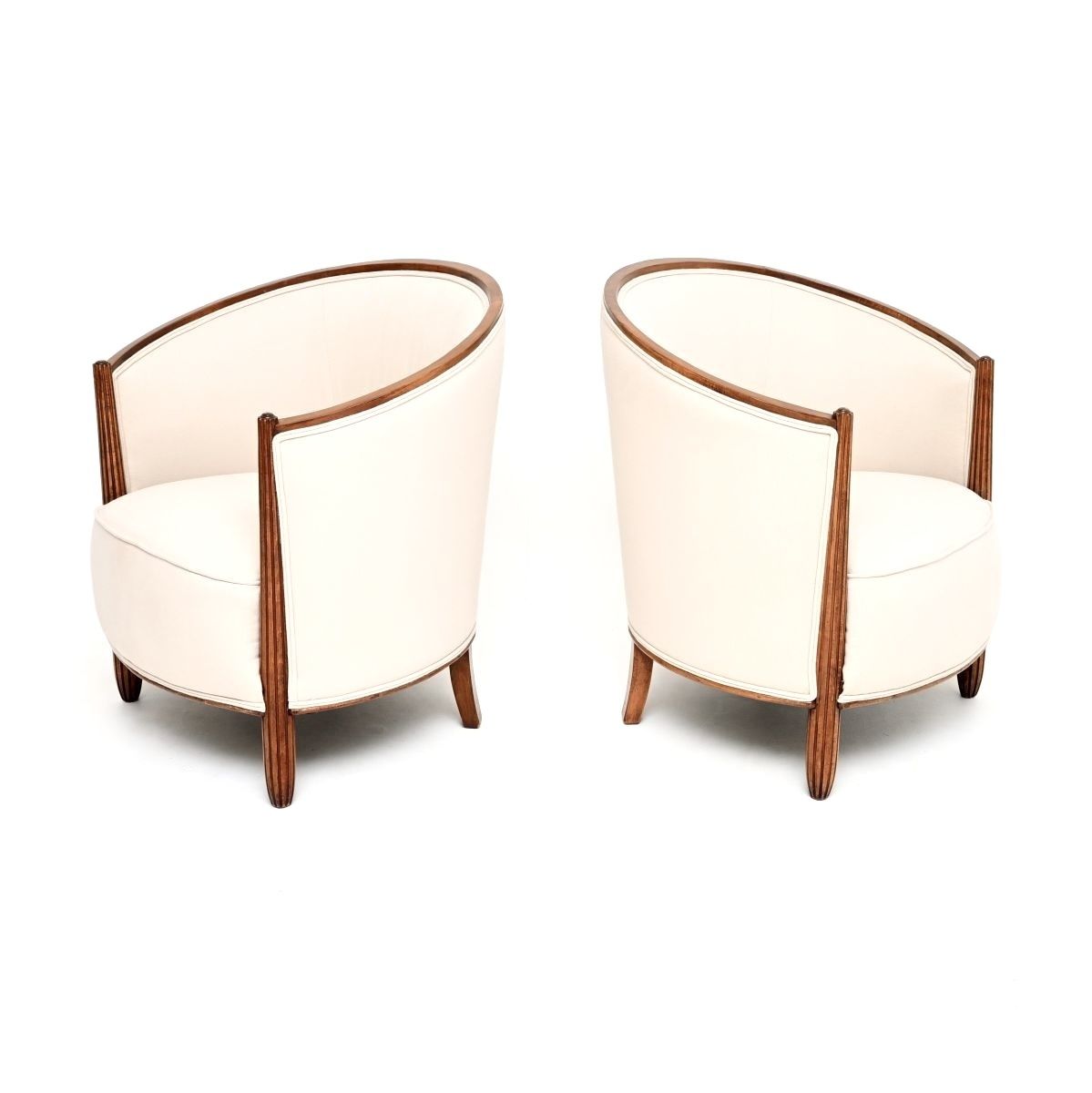 Pair Of French Art Deco Armchairs By Paul Follot photo furniture