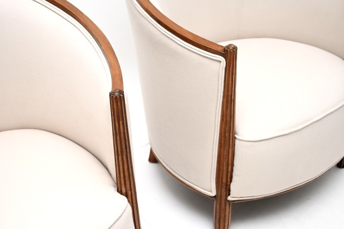 Pair Of French Art Deco Armchairs By Paul Follot photo buy