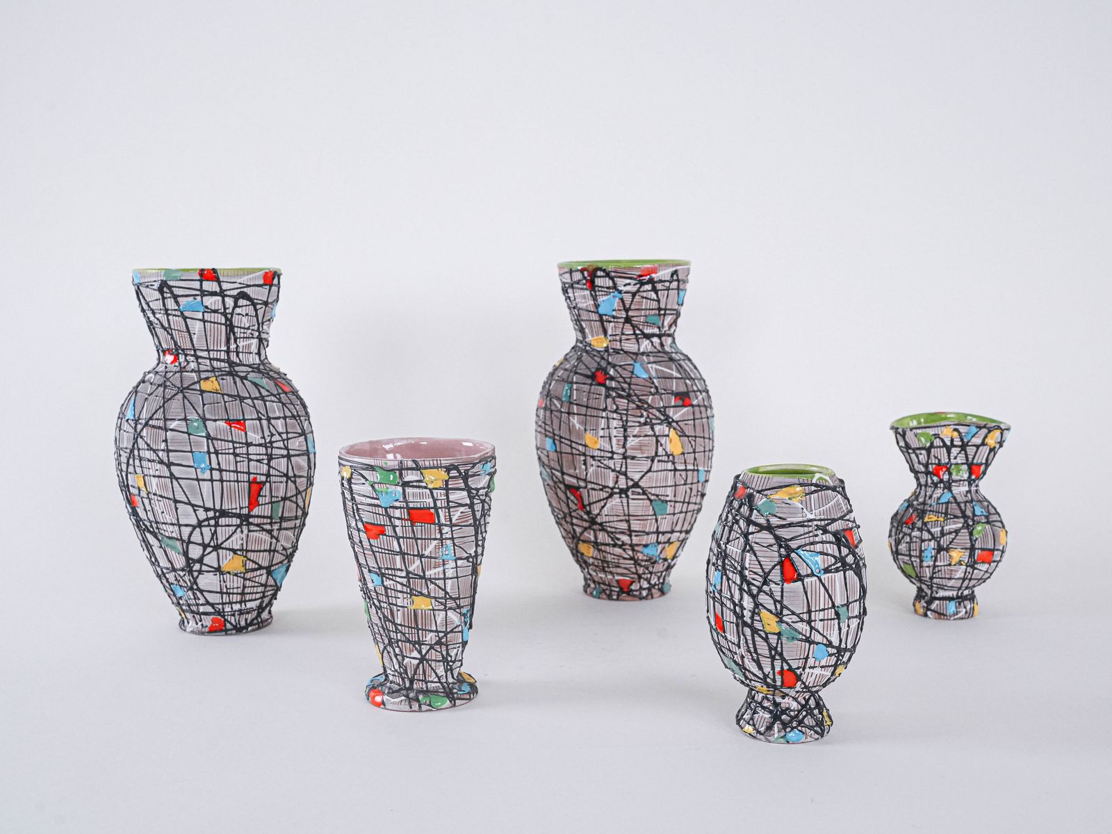 Set Of Ceramic Vases, Italian Design, 1960s, Made In Italy photo for sale