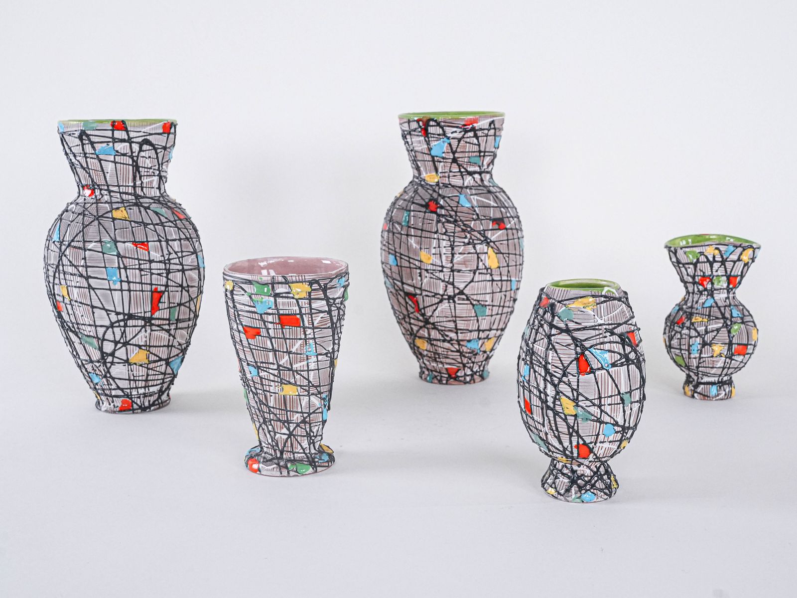 Set Keramische Vazen, Italiaans Design, Jaren 1960, Made In Italy photo Woonaccessoires