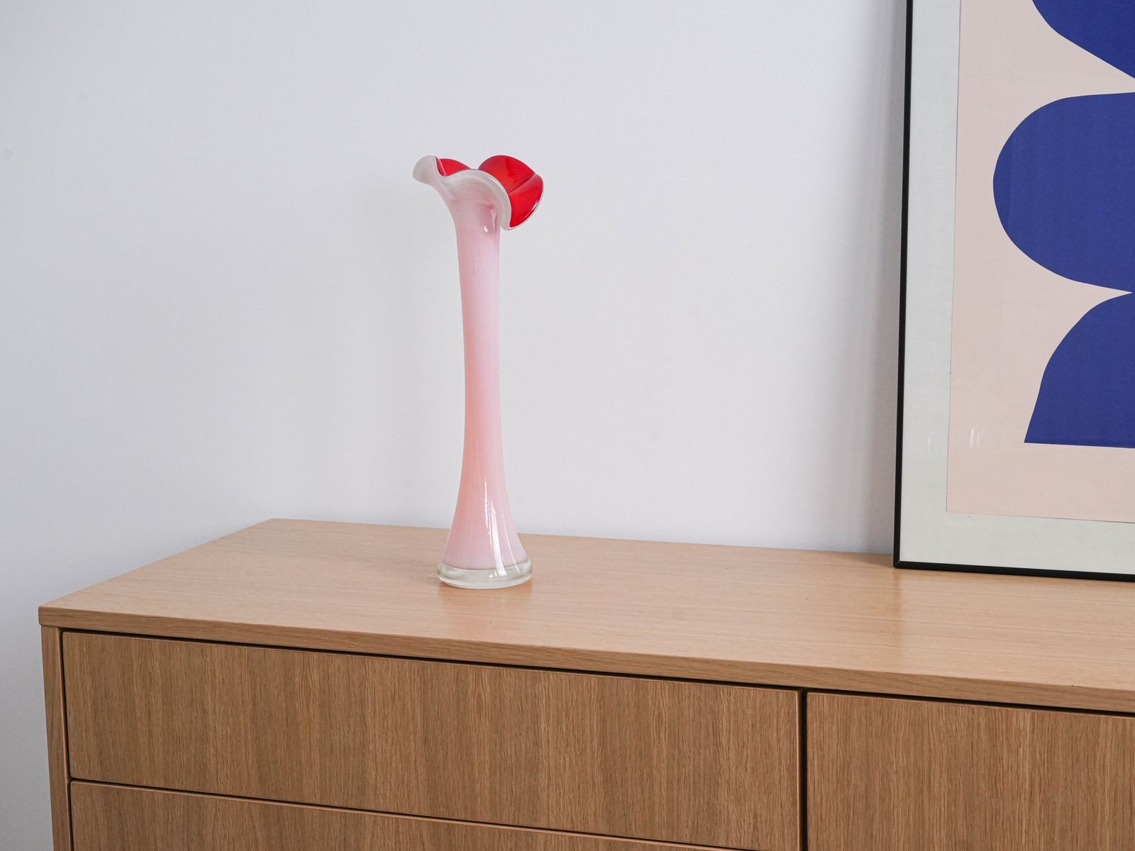 Pink Vase, Murano Glass, Italian Design, 1970s, Made In Italy photo furniture