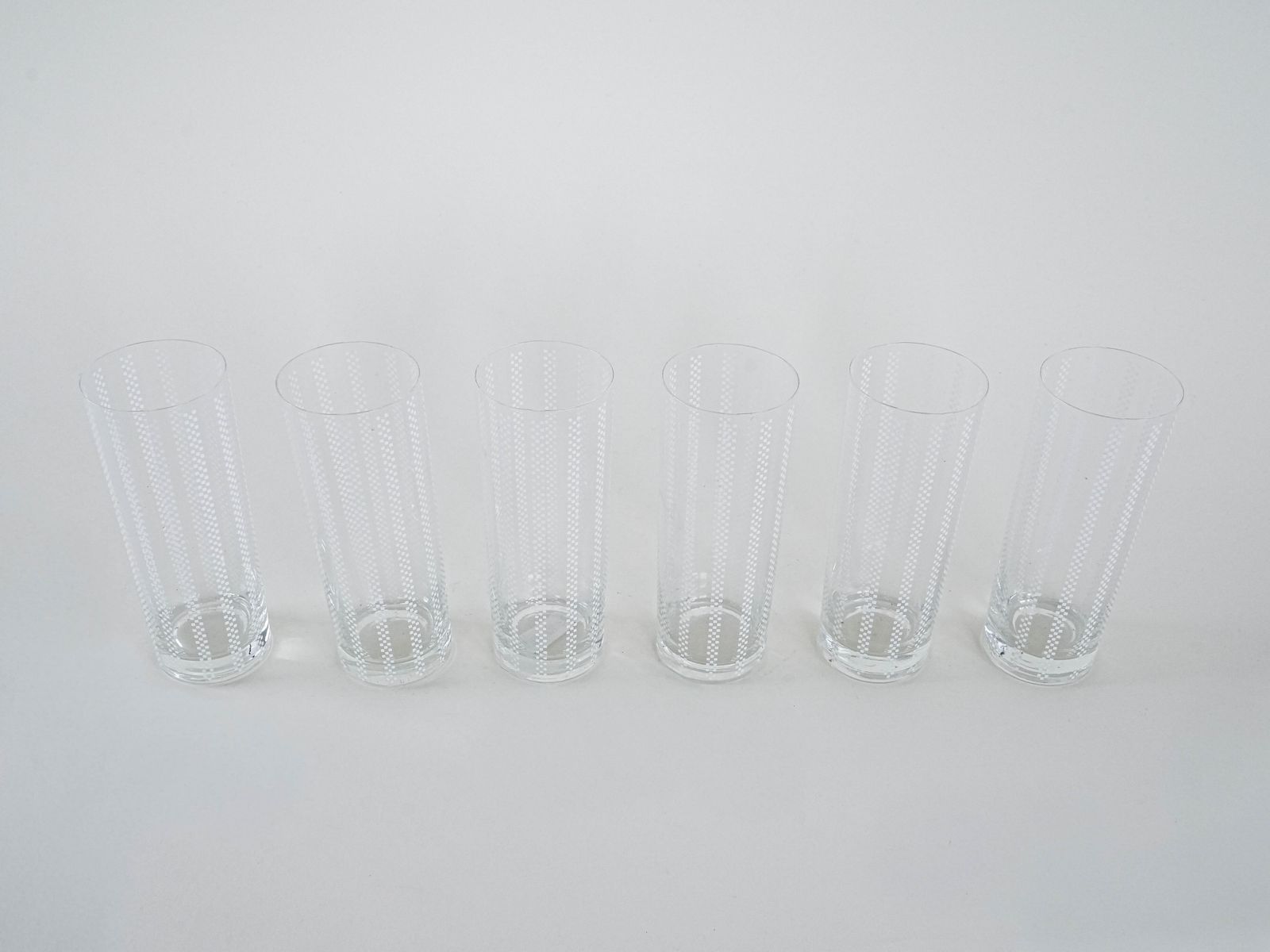 Set Of Six Glasses, Op Art, 1960s, Made In Italy photo 259.0