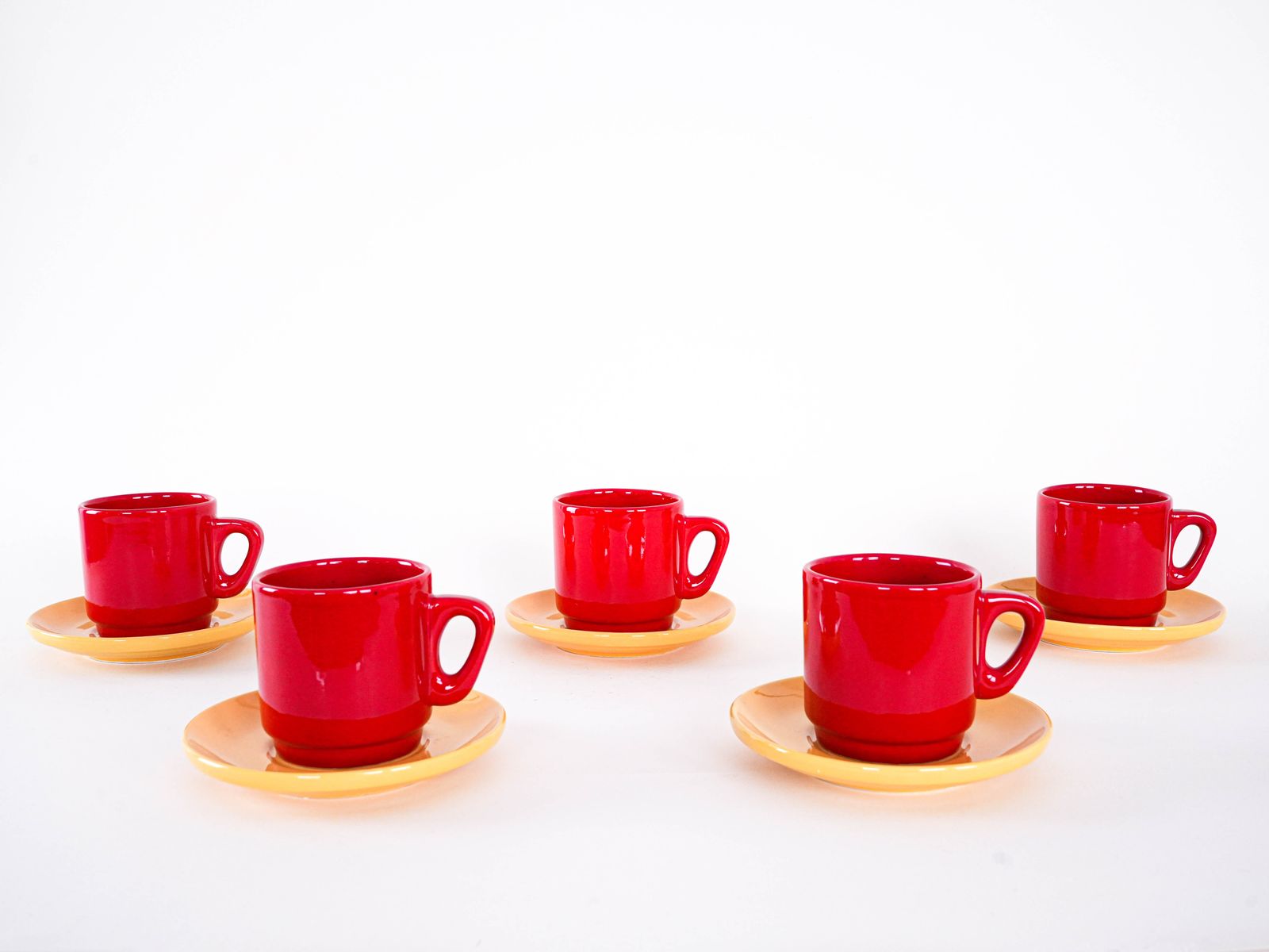 Set Keramische Mokken, Italiaans Design, Jaren 1980, Made In Italy photo Woonaccessoires