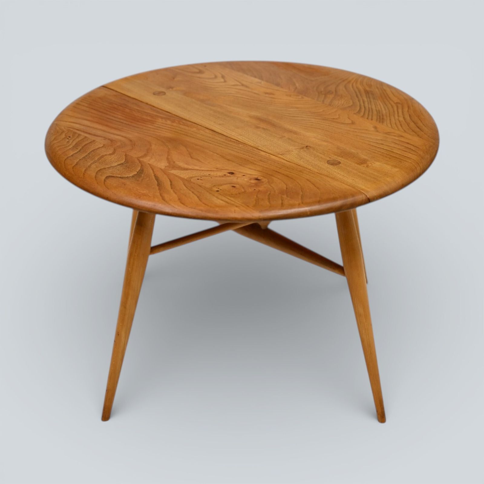 Ercol Round Coffee Table 1960s Retro Light Finish Free Uk Delivery photo 327.0