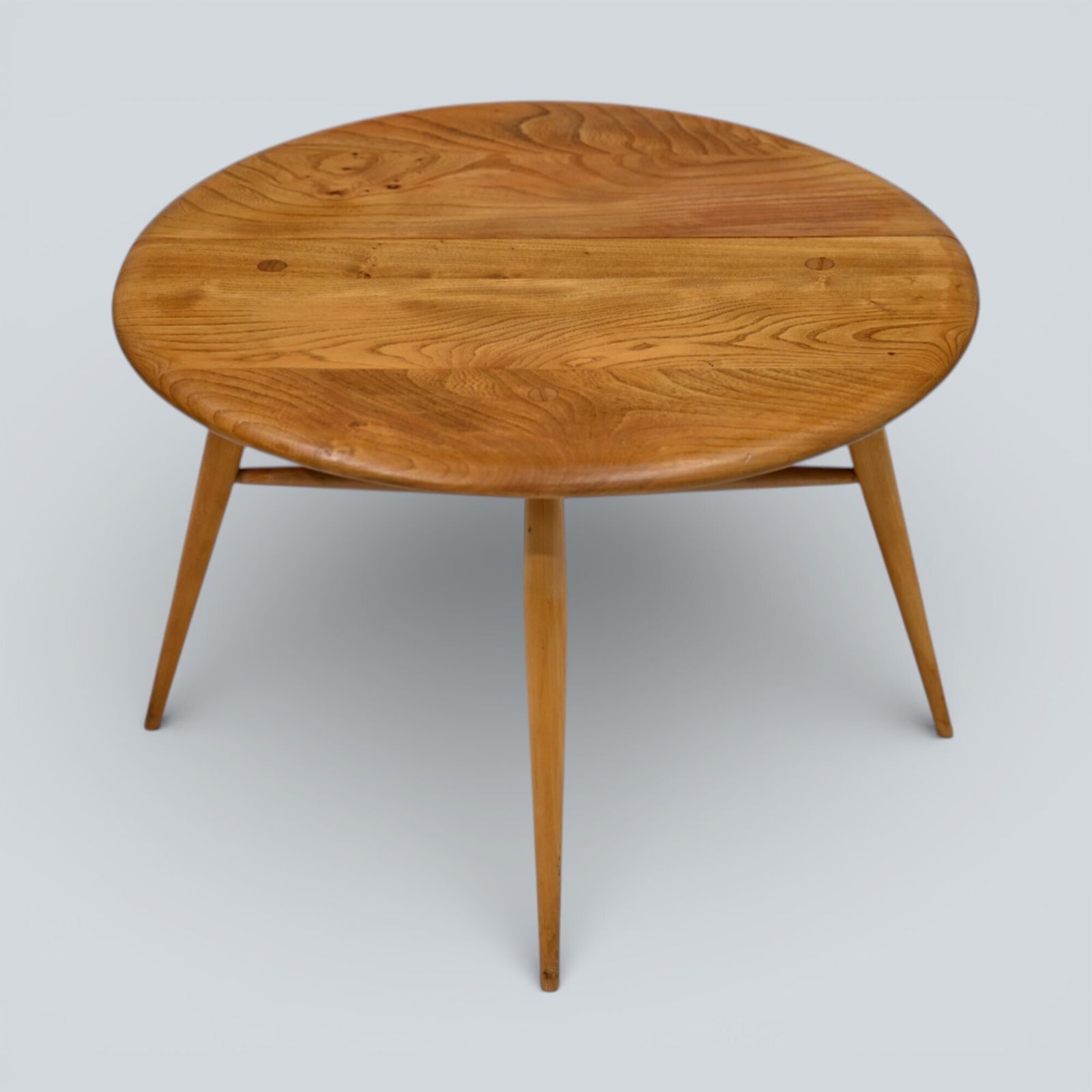 Ercol Round Coffee Table 1960s Retro Light Finish Free Uk Delivery photo vintage