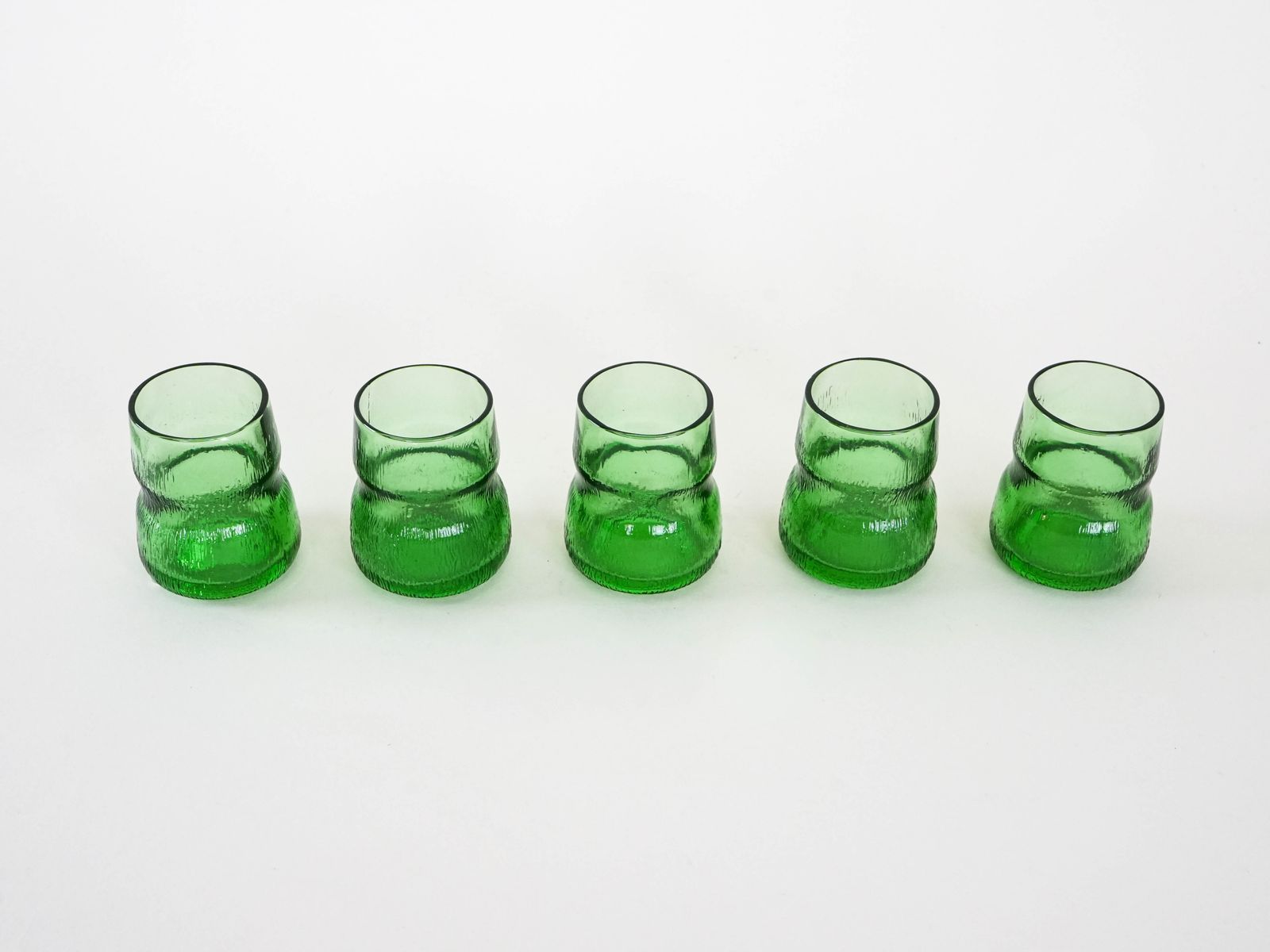 Set Of Green Glasses, Italian Design, 1970s, Made In Italy photo Home Decor