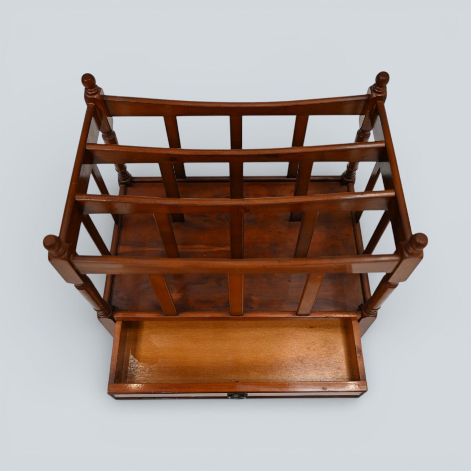 photo for sale Mahogany/Teak Canterbury Magazine Paper Rack Free Nationwide Delivery