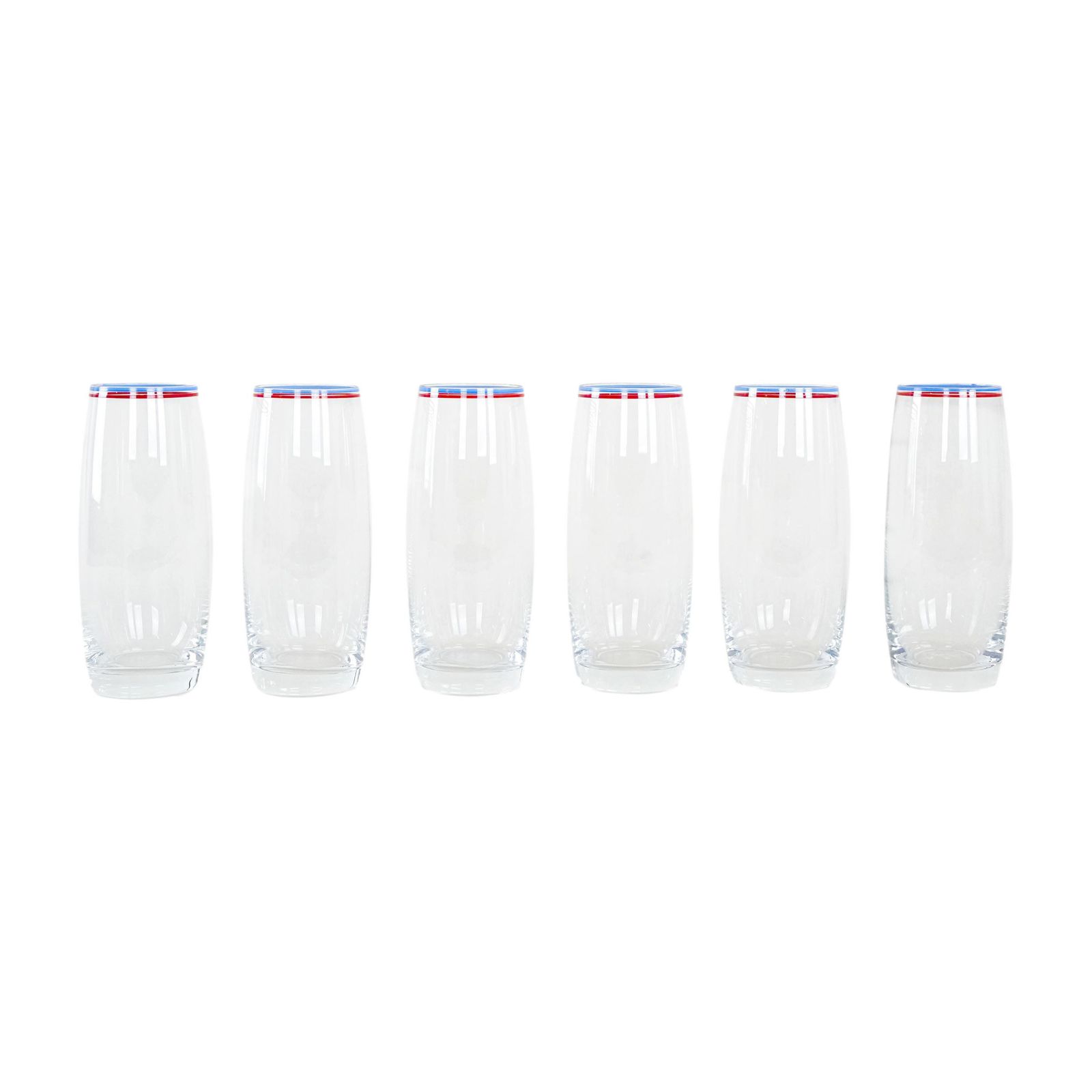 Set Of Six Glasses, Italian Design, 1970s, Made In Italy